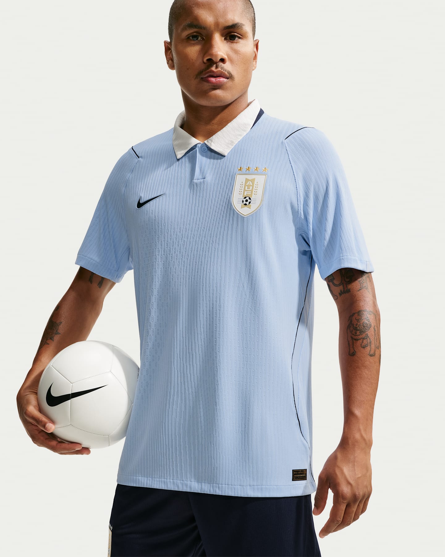 Мужской топ Nike Uruguay 2026 Match Home Aero-FIT Soccer Authentic Jersey, цвет: Королевский синий / Обсидиановый — фото 6