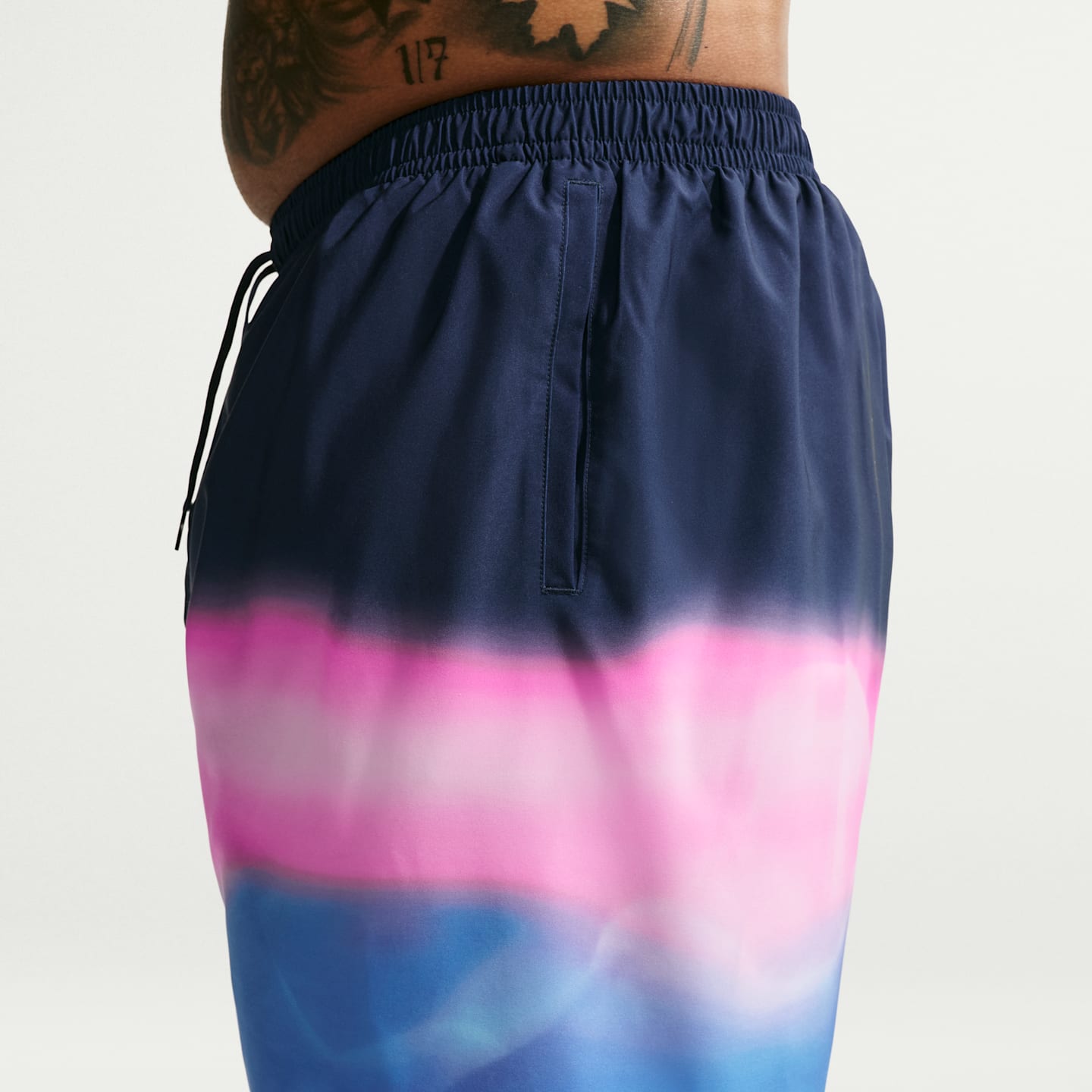 Мужские плавательные шорты Nike Swim Breaker, 9", со вшитыми трусами, большие размеры, цвет: Синий — фото 3