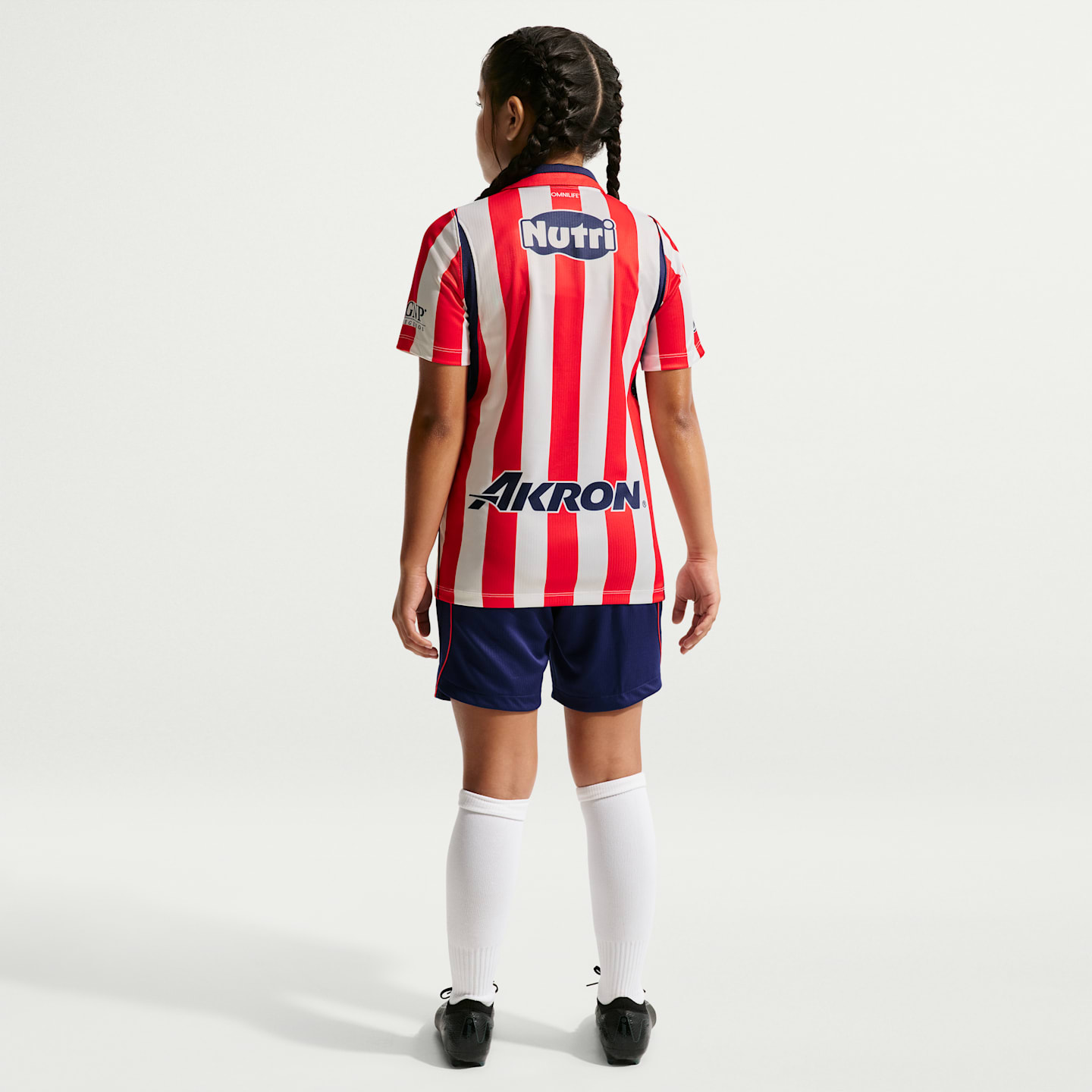Детский топ Nike C.D. Guadalajara 2026/27 Stadium Home Dri-FIT Soccer Replica Jersey, цвет: Белый / Красный — фото 5