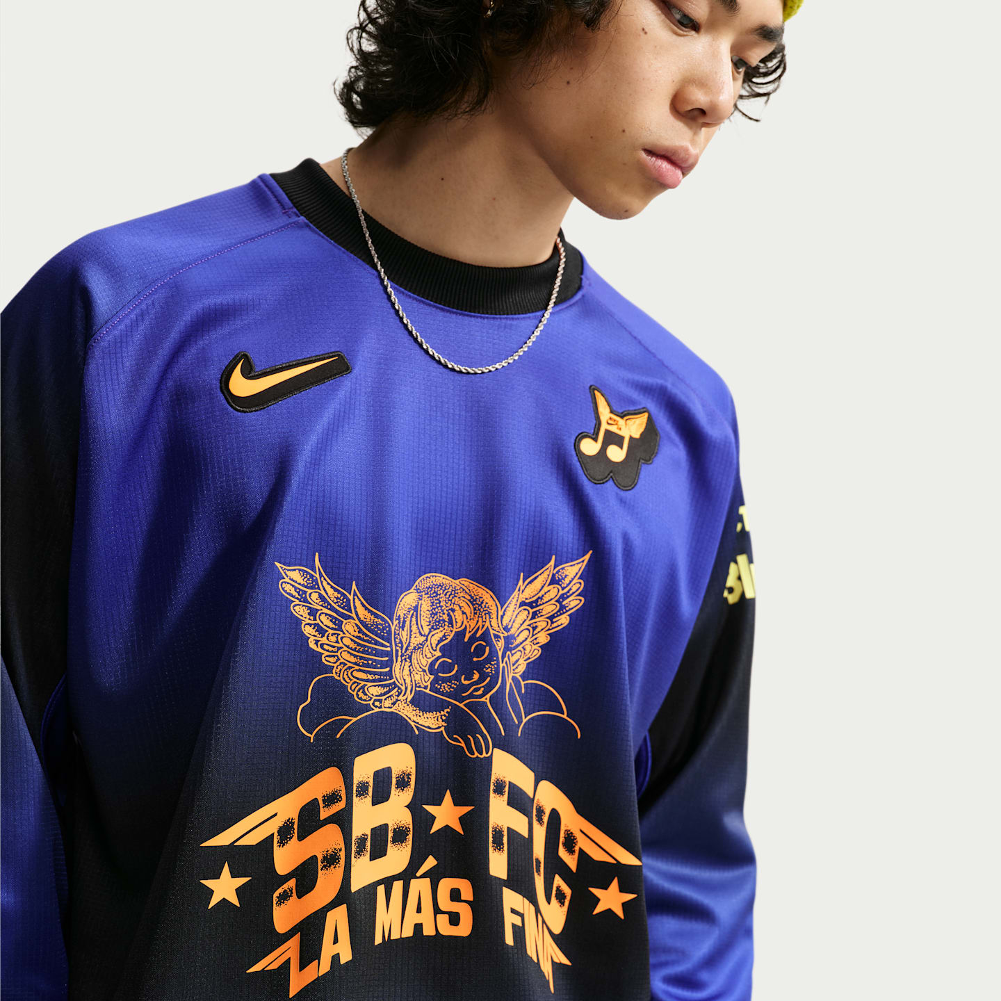 Топ для скейтбординга Nike SB с длинным рукавом, цвет: Dark Concord — фото 3