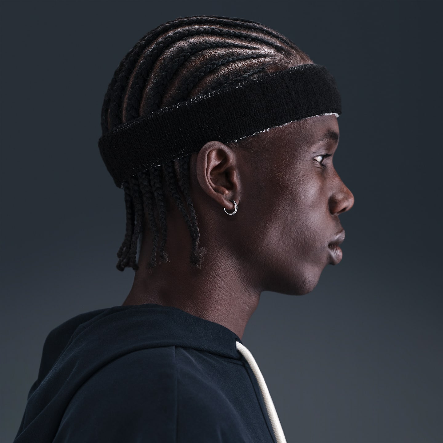 Двусторонняя повязка на голову Nike Swoosh Classic, цвет: Чёрный — фото 2