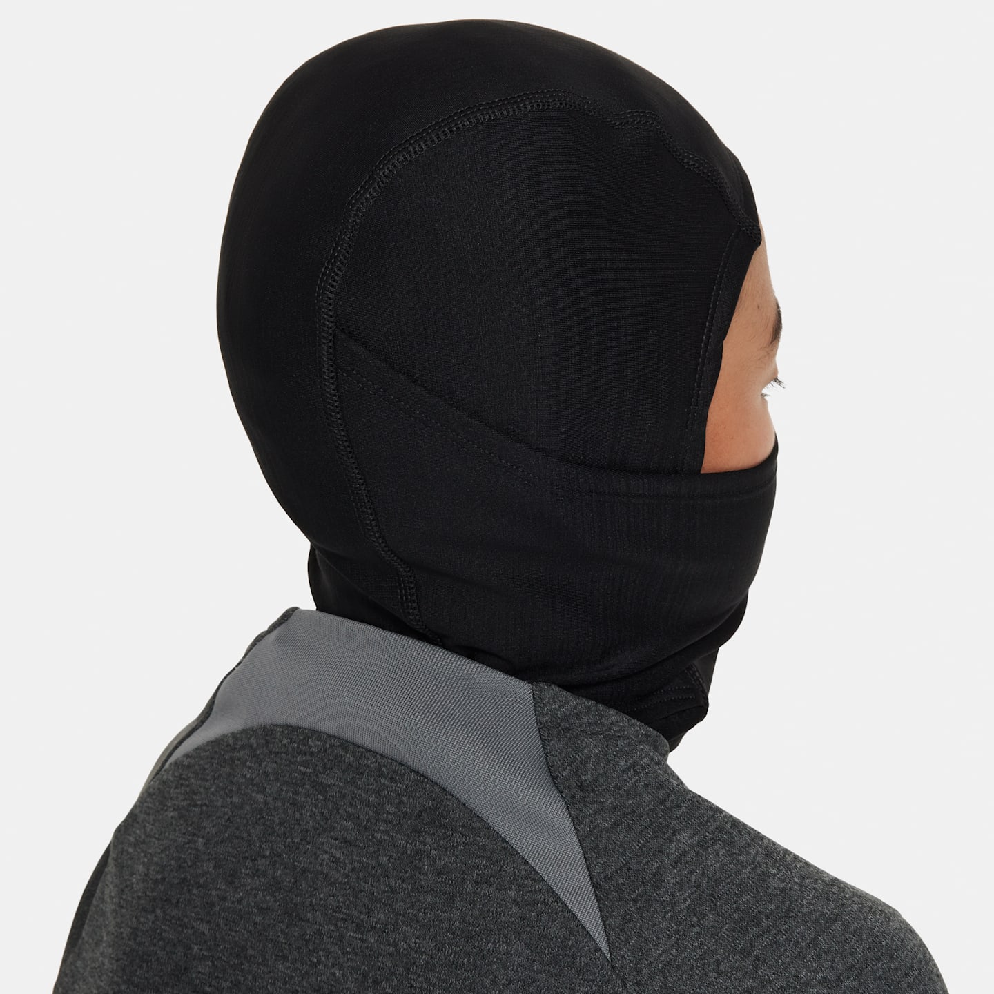 Детские головные уборы Nike Pro HyperWarm Football Hood, цвет: Чёрный — фото 2