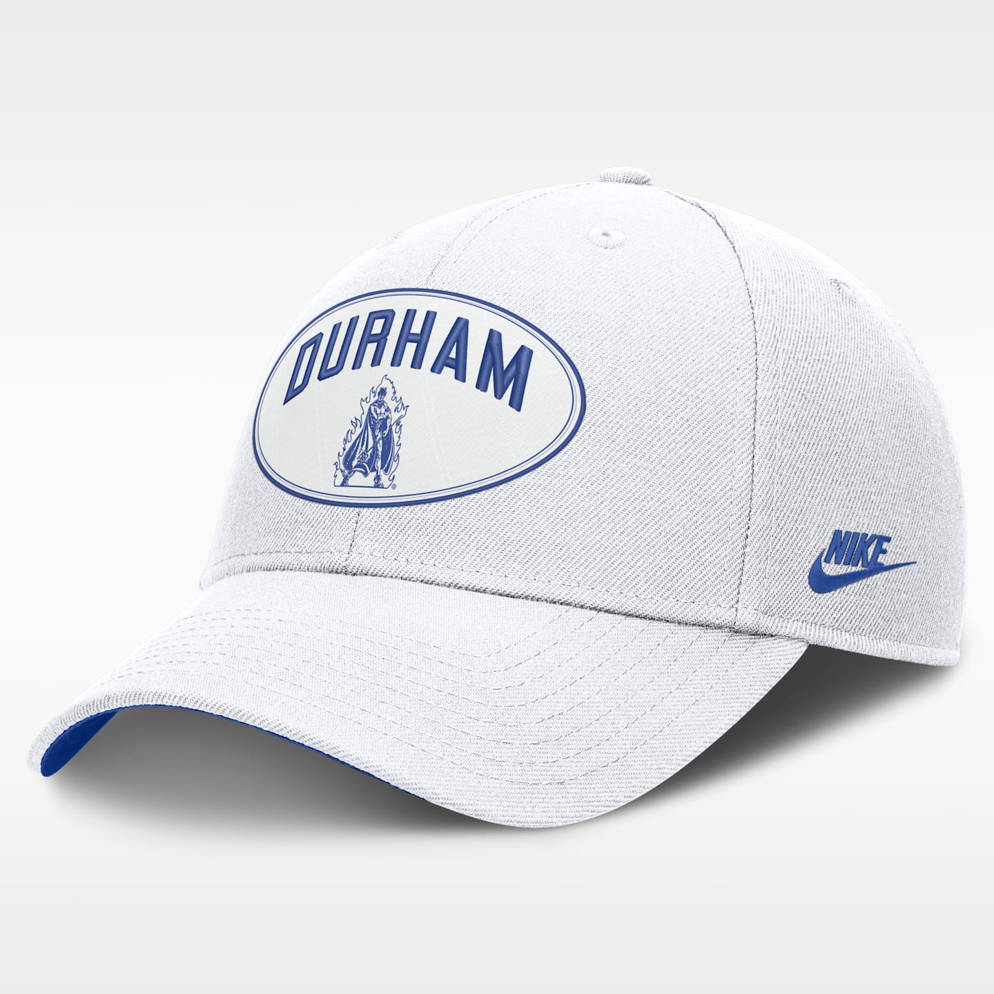 Мужская регулируемая кепка Nike Duke Legacy Letter & Location Rise Dri-FIT A-Frame, цвет: Белый — фото 1