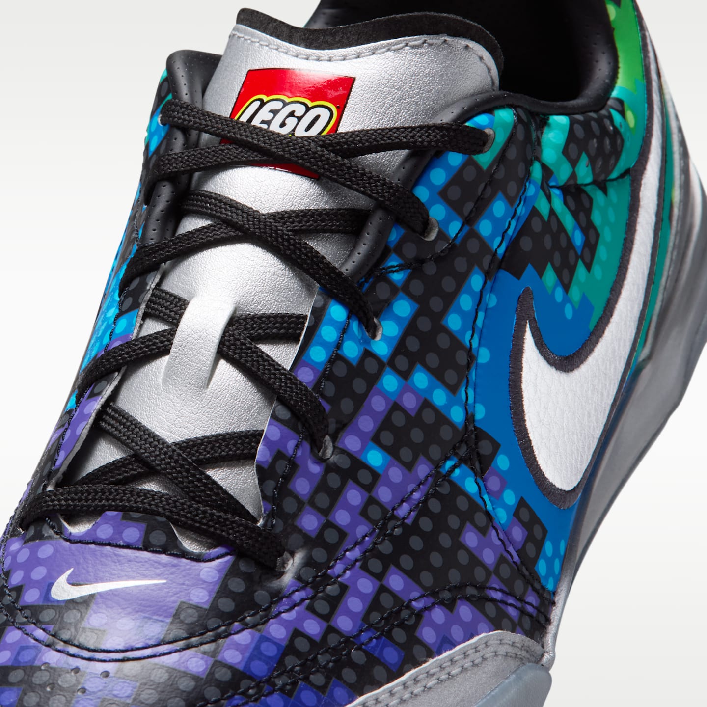 Детские кроссовки Nike Jr. Streetgato x LEGO® Collection, цвет: Серебряный / Зелёный — фото 7