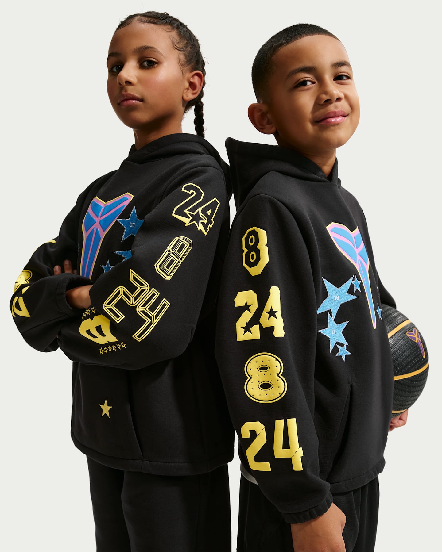 Детское флисовое баскетбольное худи Nike Kobe All-Star Weekend, цвет: Чёрный / Жёлтый — фото 9