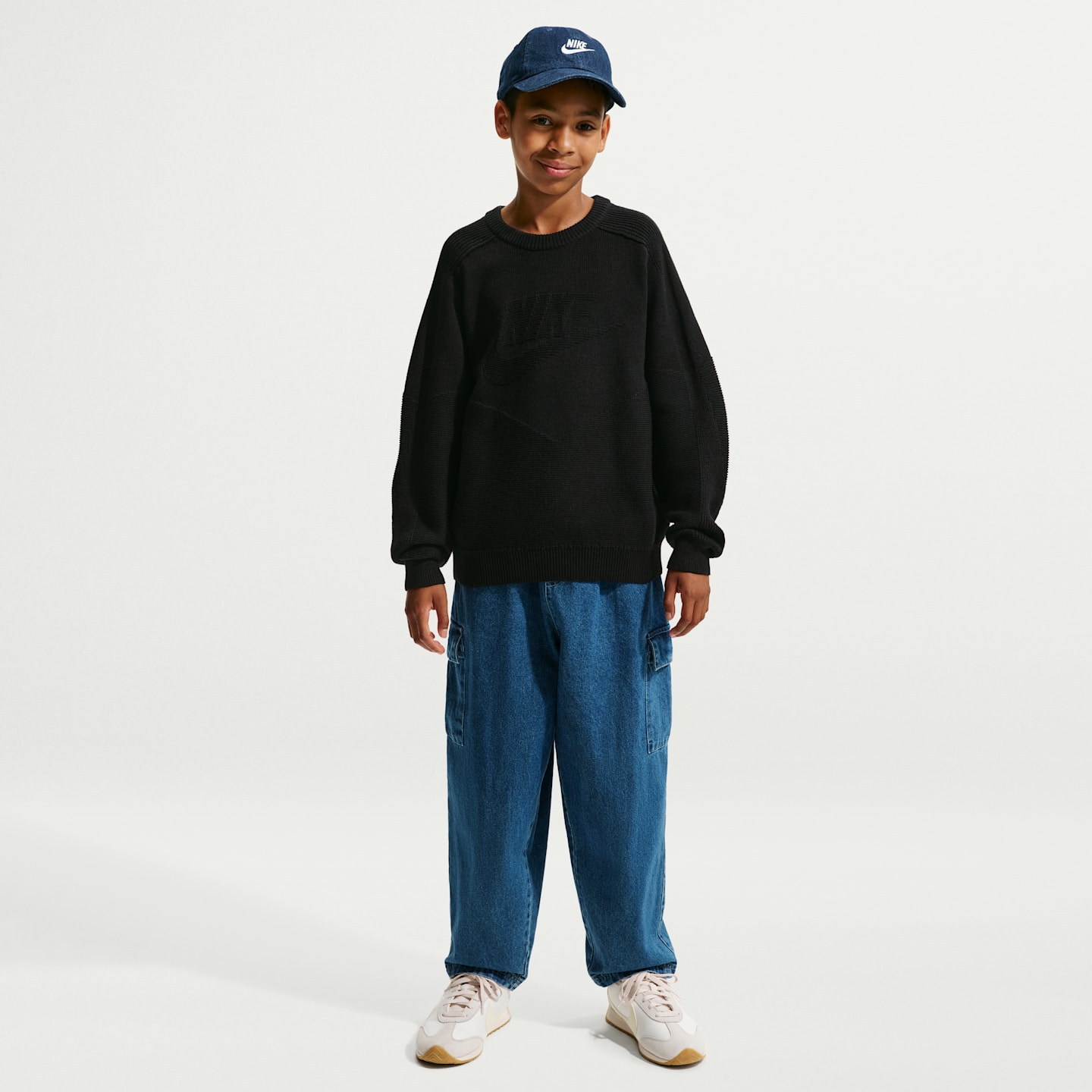 Детский свитер Nike Sportswear Crew-Neck, цвет: Чёрный — фото 7