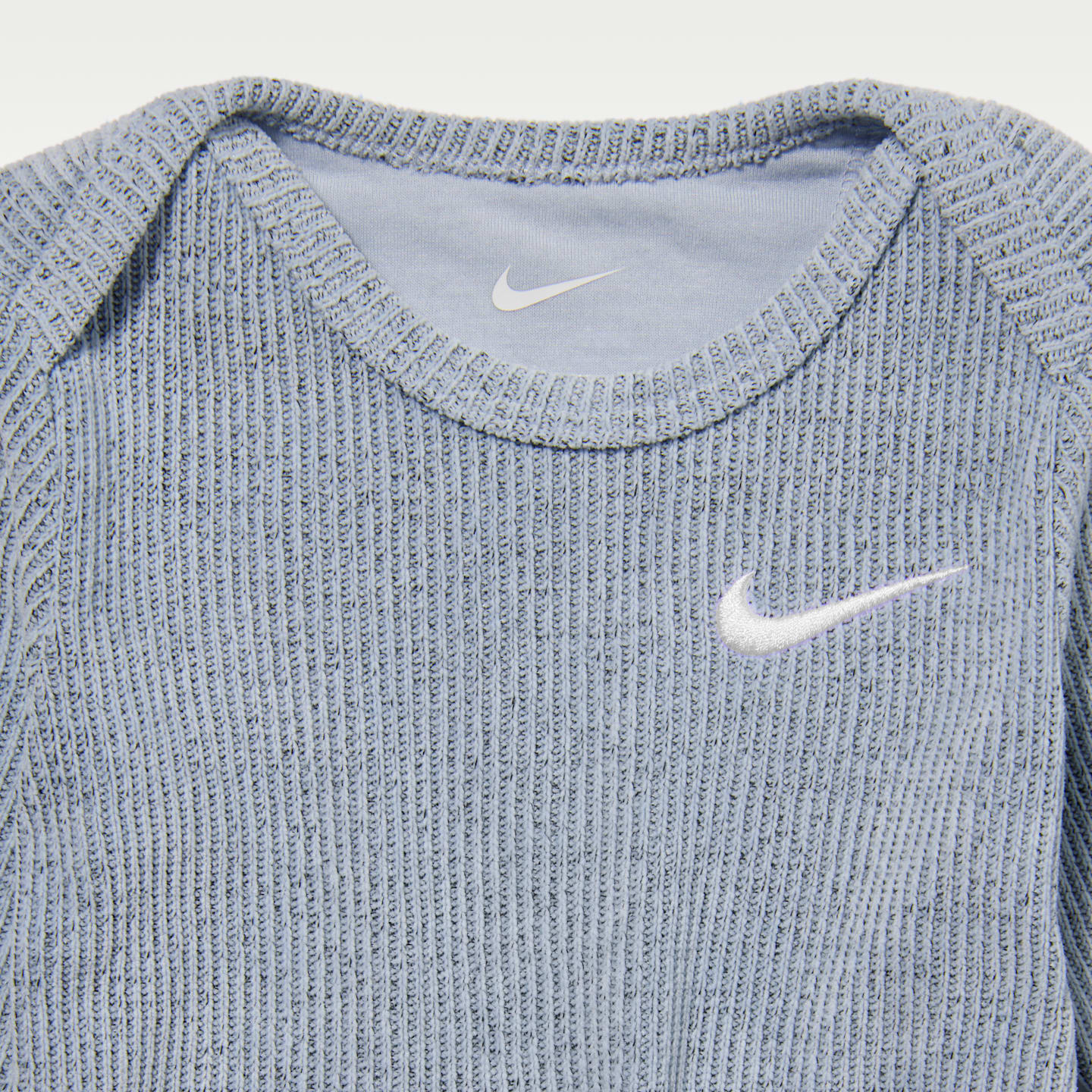 Комплект для малышей Nike Baby Essentials: боди с длинным рукавом и брюки, 6-12 мес, цвет: Синий — фото 3