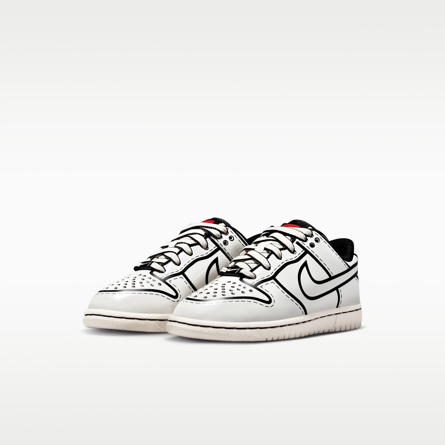 Детские кроссовки Nike Dunk Low x LEGO® Collection Little Kids' Shoes, цвет: Молочный / Чёрный — фото 5