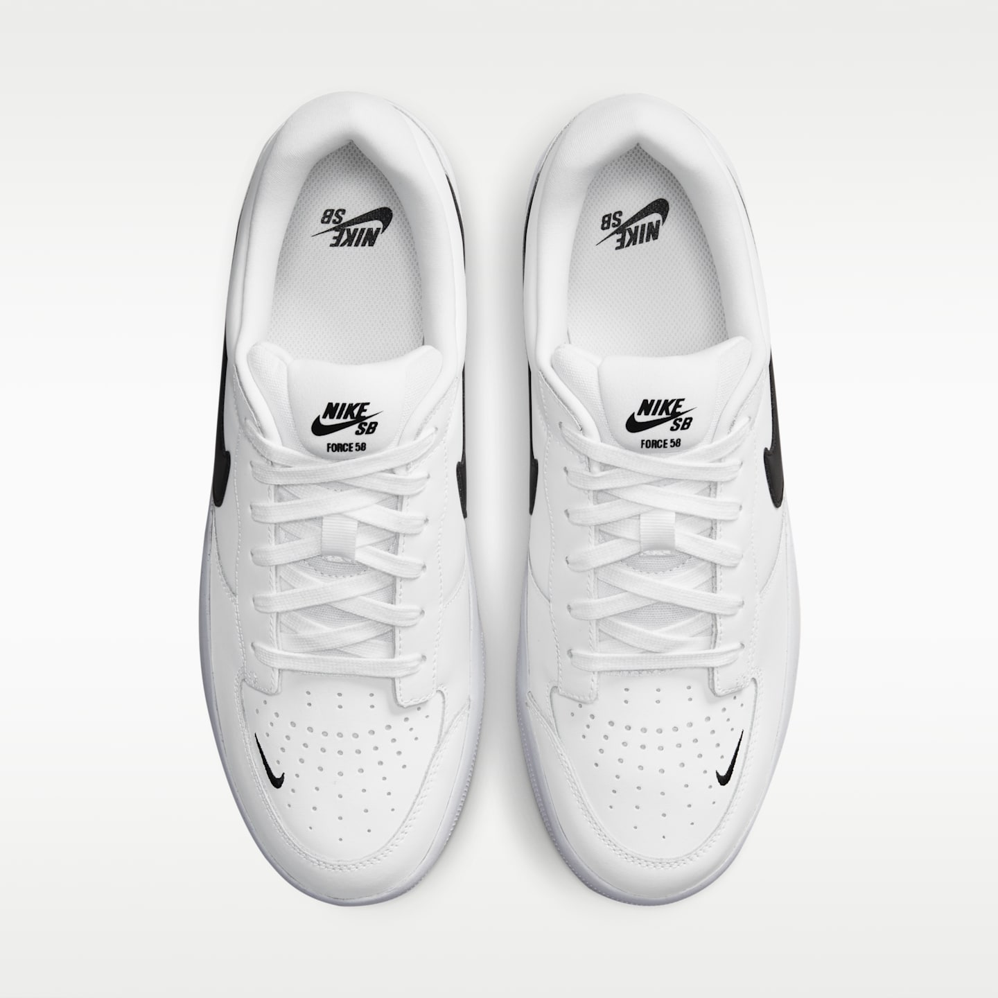 Кроссовки Nike SB Force 58 Premium Skate, цвет: Белый / Чёрный — фото 4