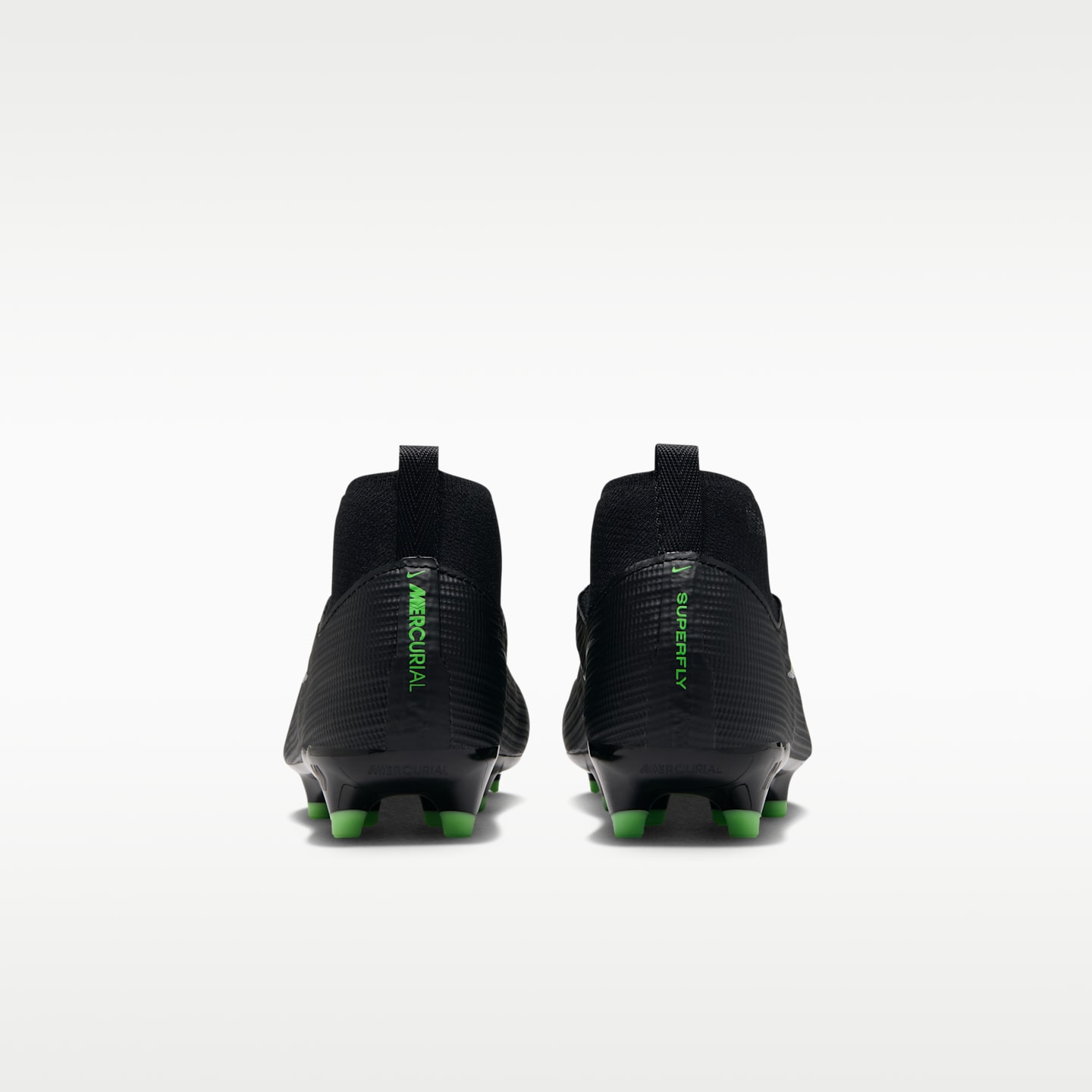 Детские бутсы Nike Jr. Mercurial Superfly 11 Academy Little Kids' Multi-Ground High-Top Soccer Cleats, цвет: Чёрный / Зелёный — фото 6