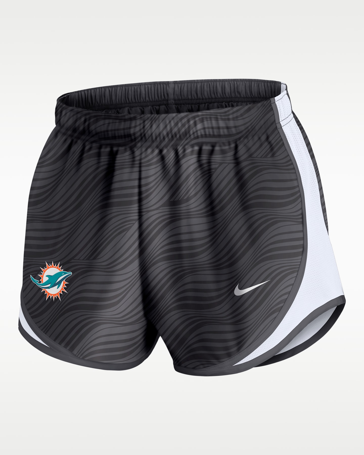 Женские шорты Nike Dri-FIT NFL Miami Dolphins Tempo, цвет: Антрацитовый / Белый — фото 3