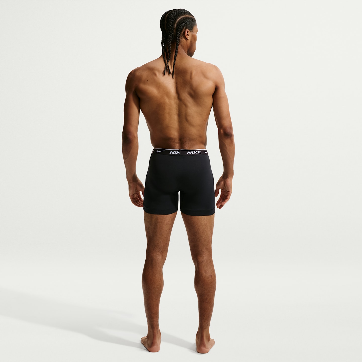 Мужские боксеры-брифы Nike Essential Cotton Stretch Dri-FIT, набор из 3 шт, цвет: Чёрный — фото 5