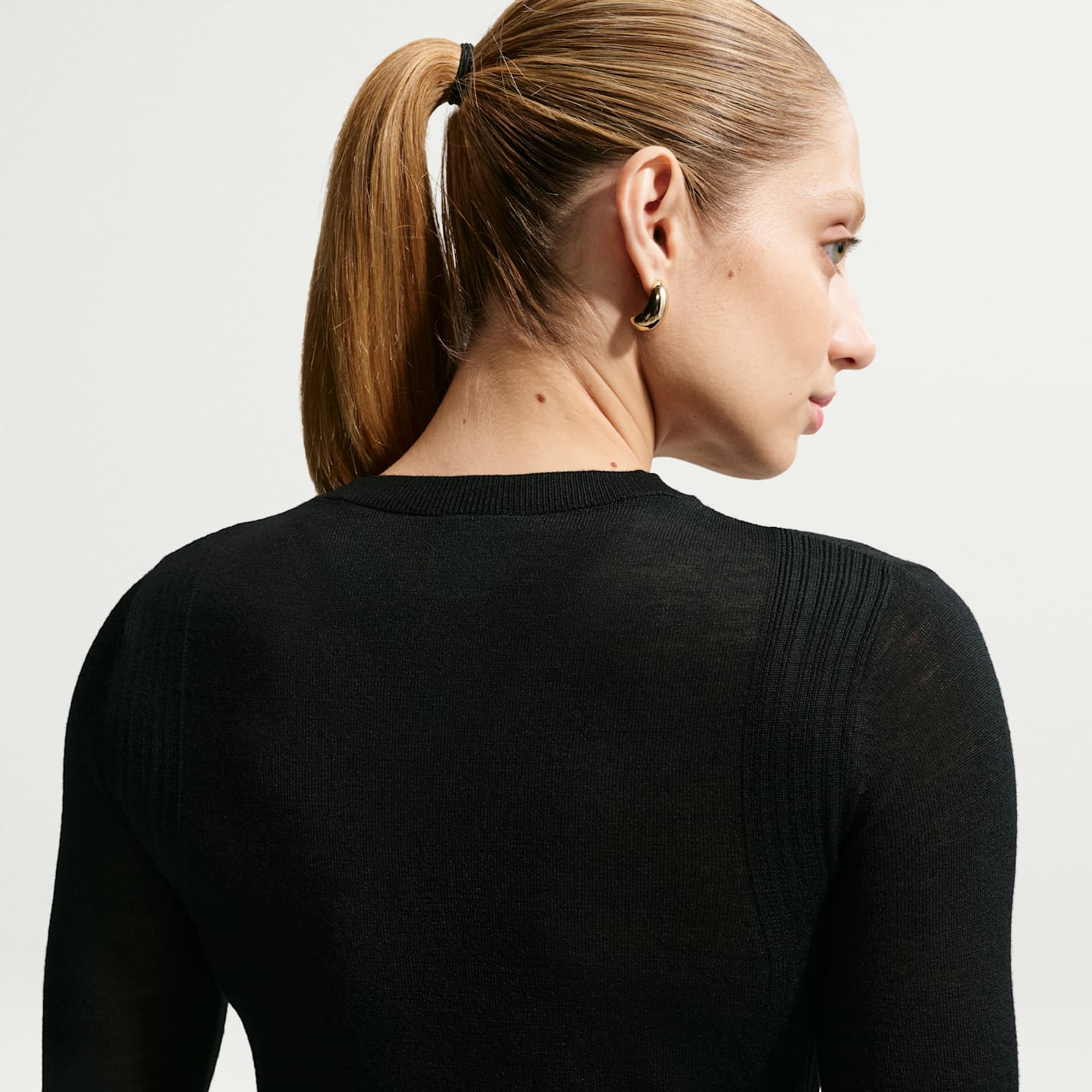 Женский топ Nike Sportswear Airreverent с длинным рукавом, цвет: Чёрный — фото 2