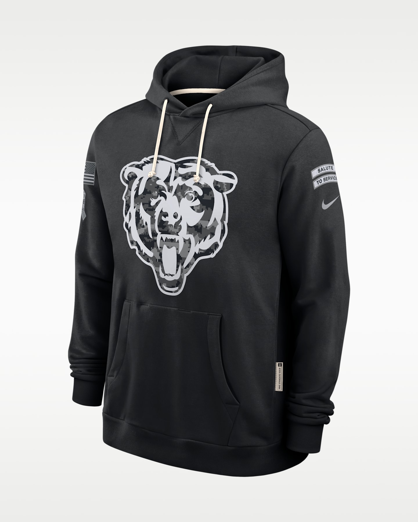 Мужское худи Nike Chicago Bears Salute to Service Sideline Dri-FIT NFL, цвет: Чёрный — фото 3
