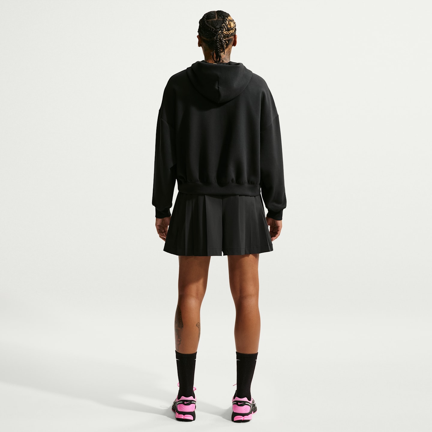 Женское худи на молнии Nike 24.7 ImpossiblySoft, цвет: Чёрный / Серый — фото 5