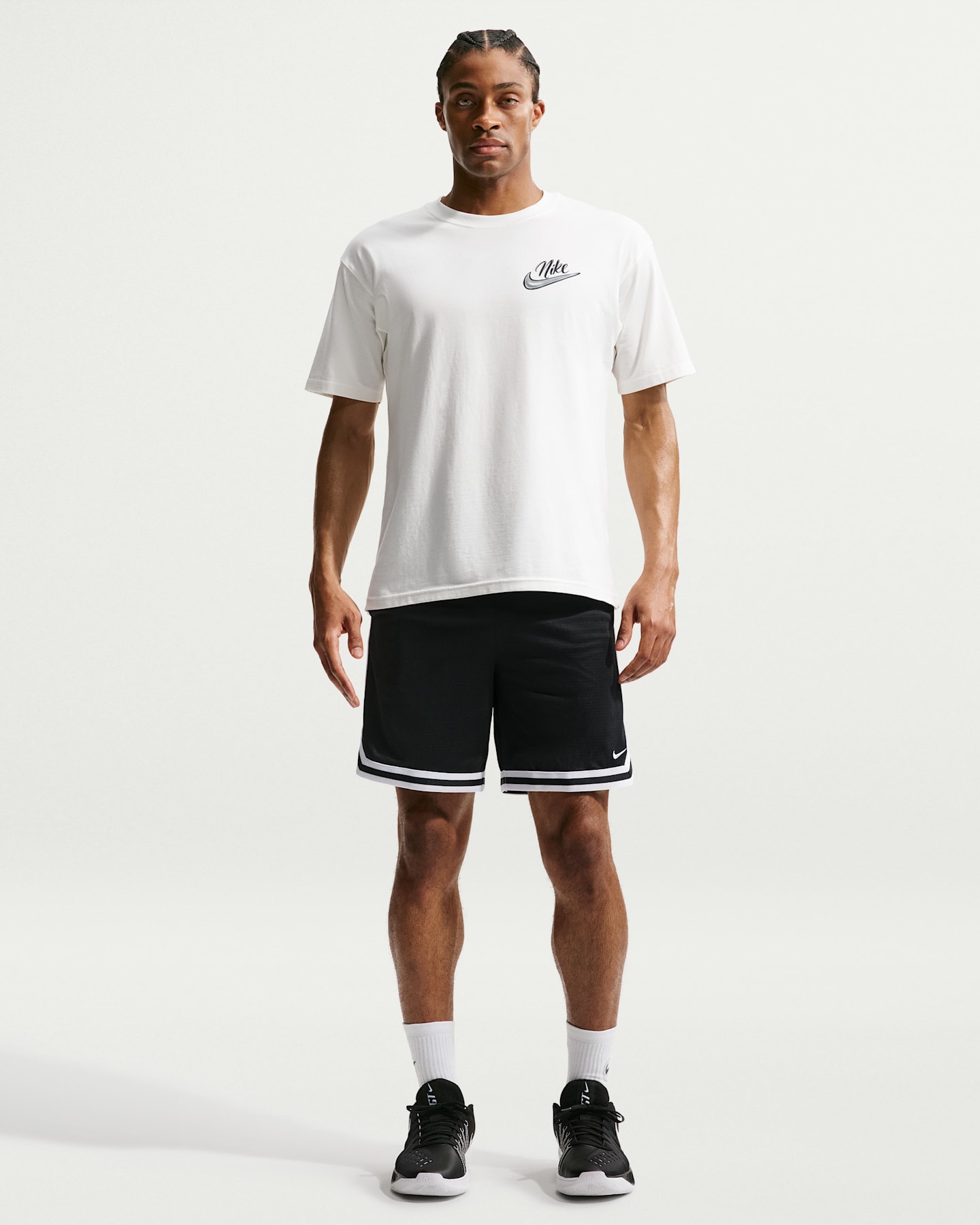 Мужские баскетбольные шорты Nike DNA Dri-FIT, цвет: Чёрный / Белый — фото 6
