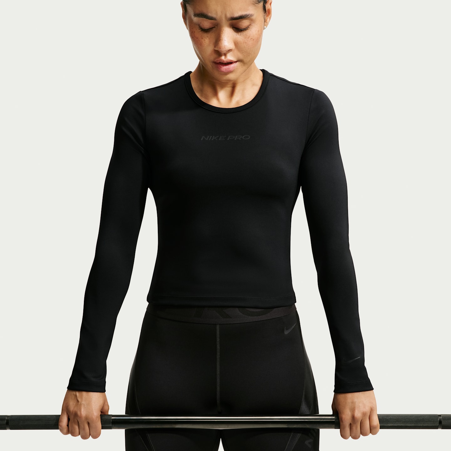 Женский топ Nike Pro Sculpt Dri-FIT с длинным рукавом, цвет: Чёрный — фото 1