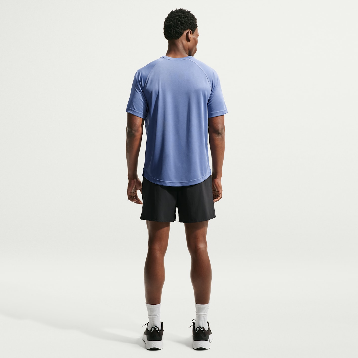 Мужской топ Nike Flex Dri-FIT Short-Sleeve Training, цвет: Индиго / Чёрный — фото 5