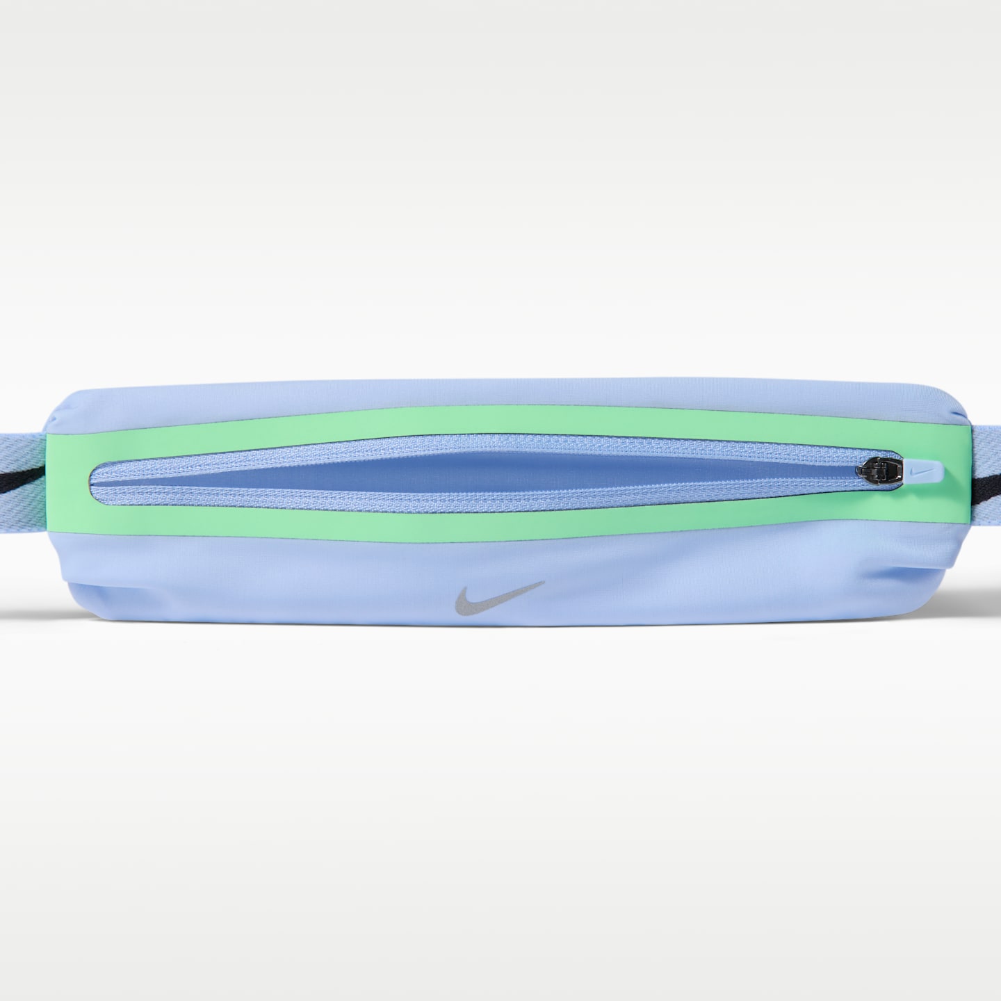 Сумка Nike Slim 4.0 Running Waist Pack, цвет: Серебристый / Зелёный — фото 4