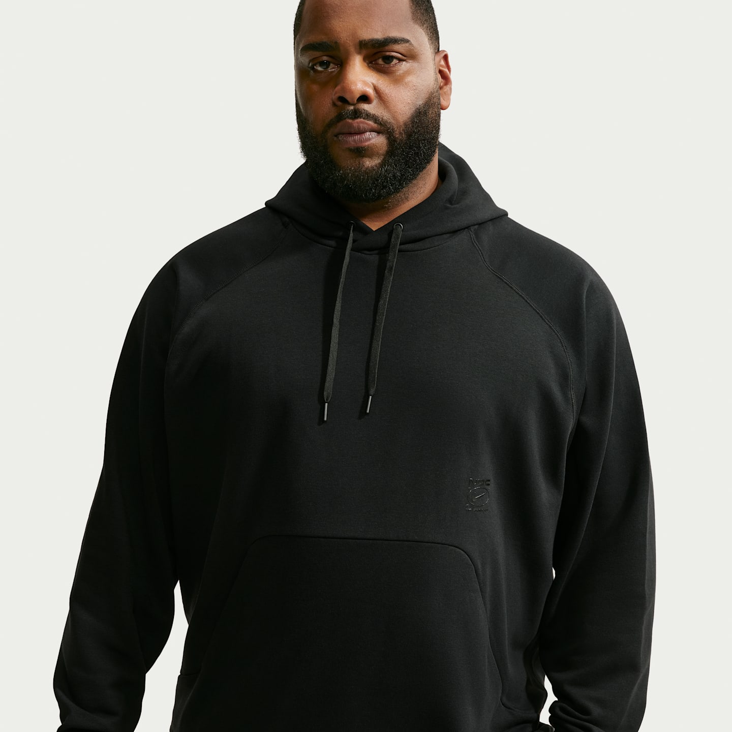 Мужское тренировочное флисовое худи Nike N.A.C. Dri-FIT оверсайз, цвет: Чёрный — фото 6