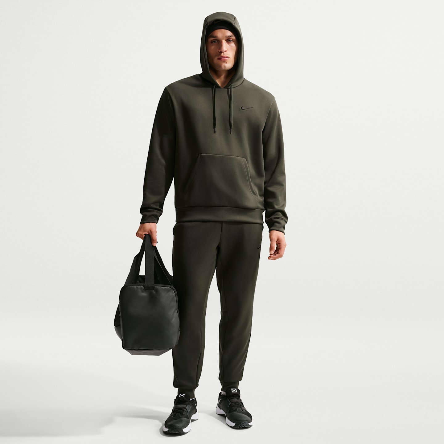 Мужское худи-пуловер Nike Flex Dri-FIT с УФ-защитой, цвет: Чёрный — фото 4