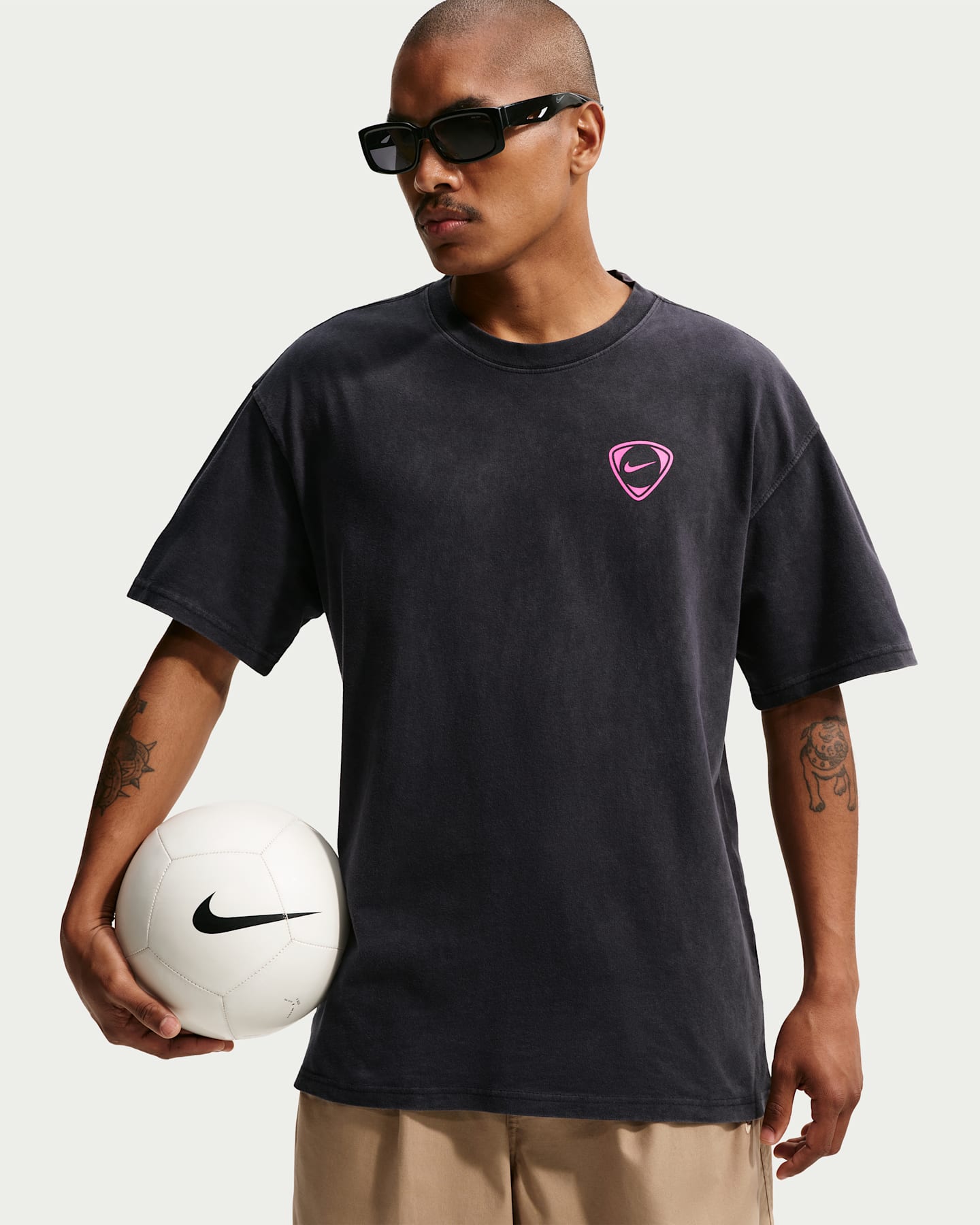 Мужская футбольная футболка Nike, цвет: Чёрный — фото 6