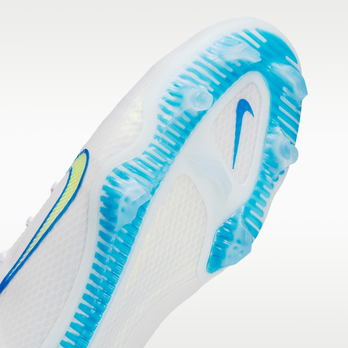 Женские бутсы Nike Huarache 9 Elite Low LAX SE Lacrosse, цвет: Белый / Яркий синий — фото 7