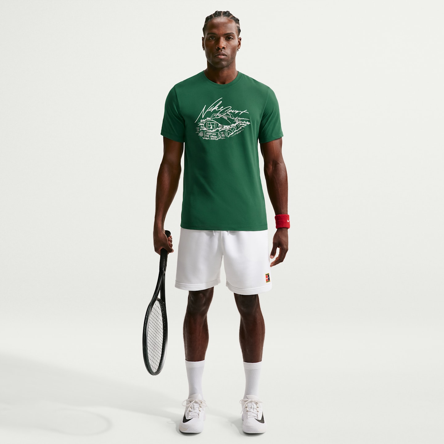 Мужская теннисная футболка Nike Dri-FIT, цвет: Зелёный — фото 4