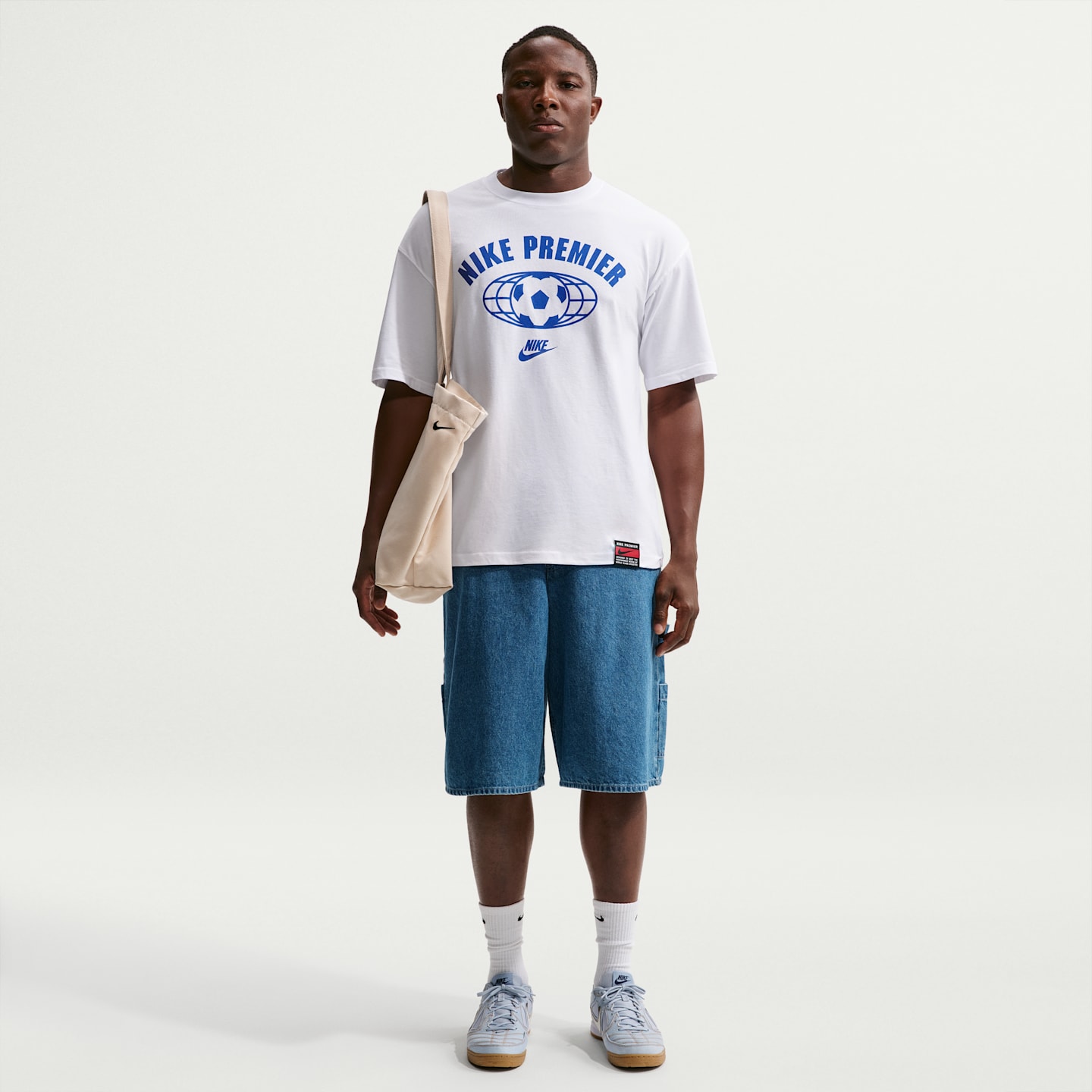Мужская футбольная футболка Nike Premier, цвет: Белый — фото 4
