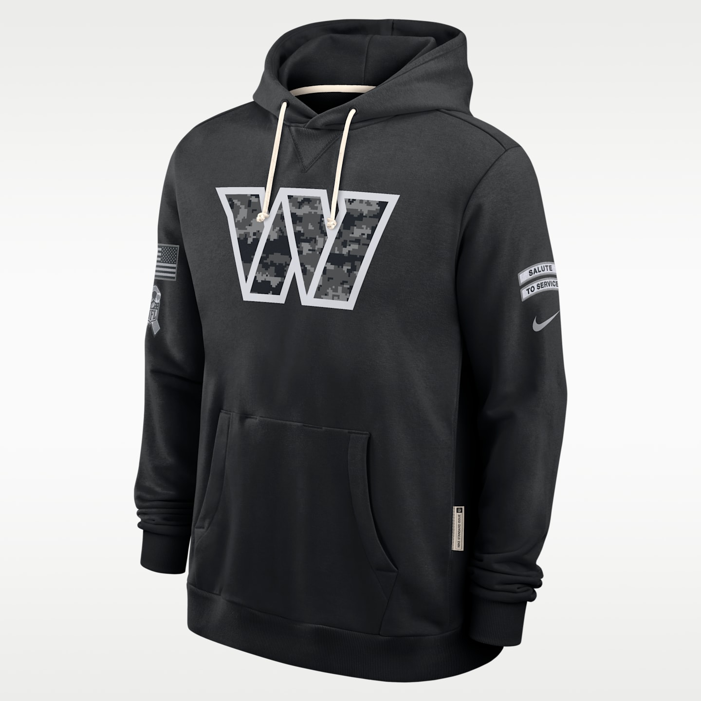 Мужское худи Nike Washington Commanders Salute to Service Sideline Dri-FIT NFL Pullover, цвет: Чёрный — фото 1