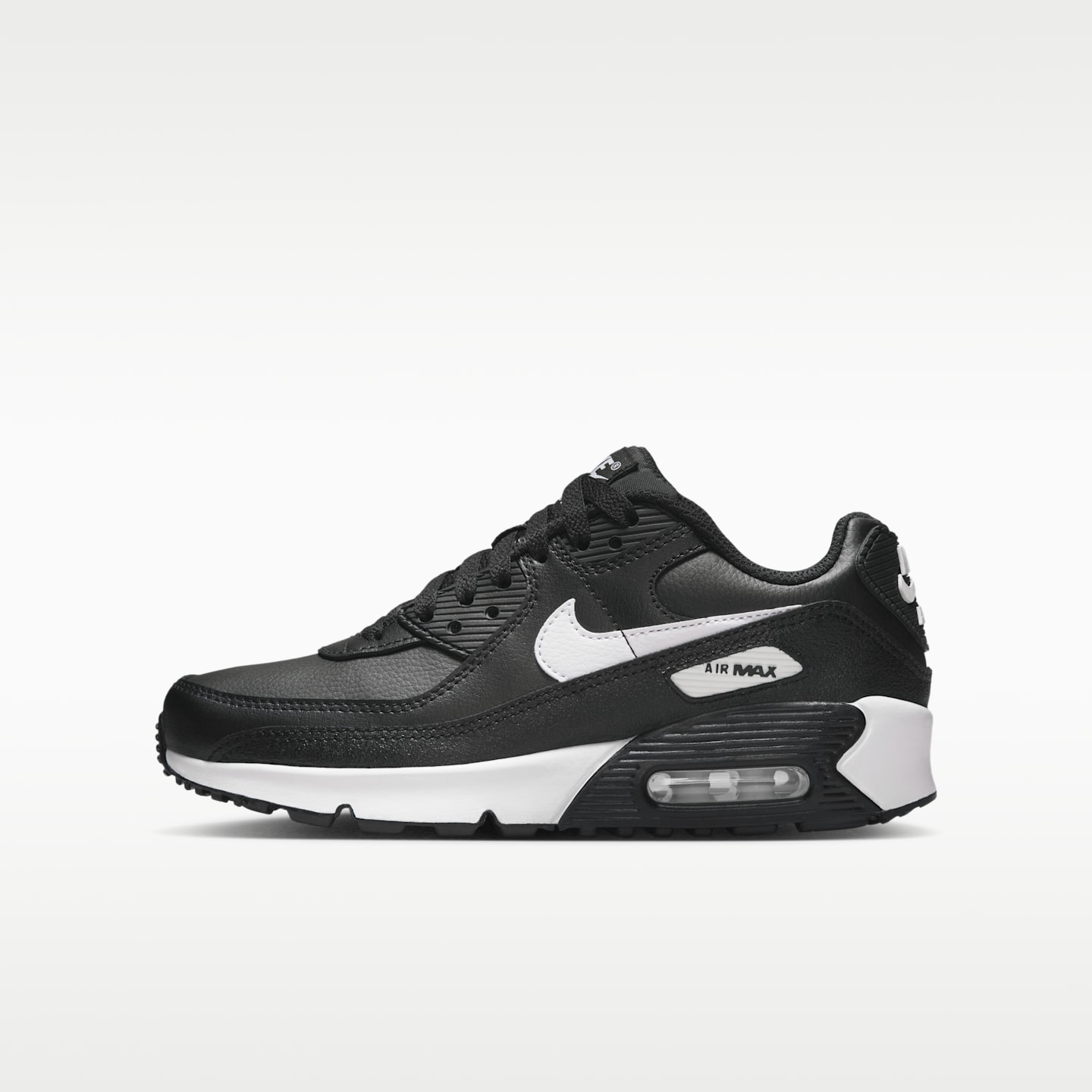 Детские кроссовки Nike Air Max 90 Little Kids' Shoes, цвет: Чёрный / Белый, вариант 1 — фото 1
