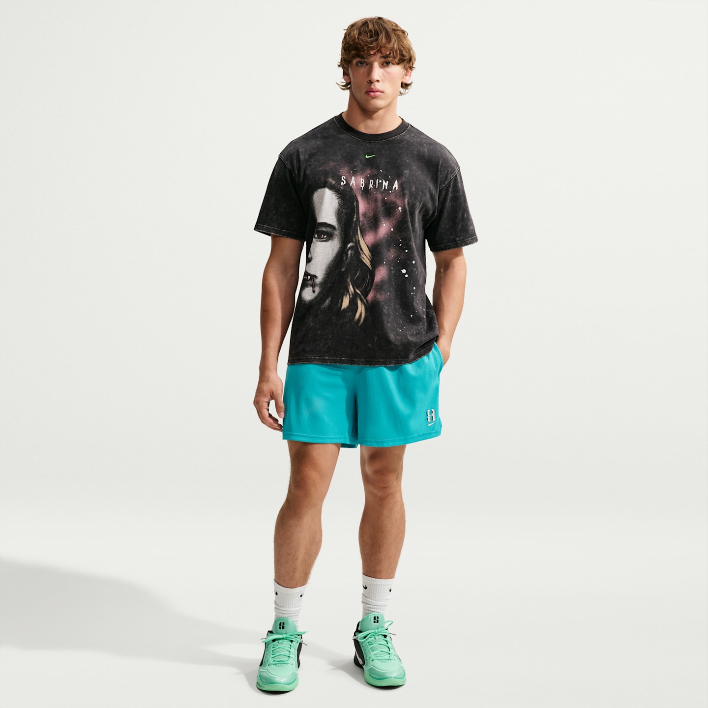 Мужская футболка Nike Sabrina "Halloween" Basketball, цвет: Чёрный — фото 4
