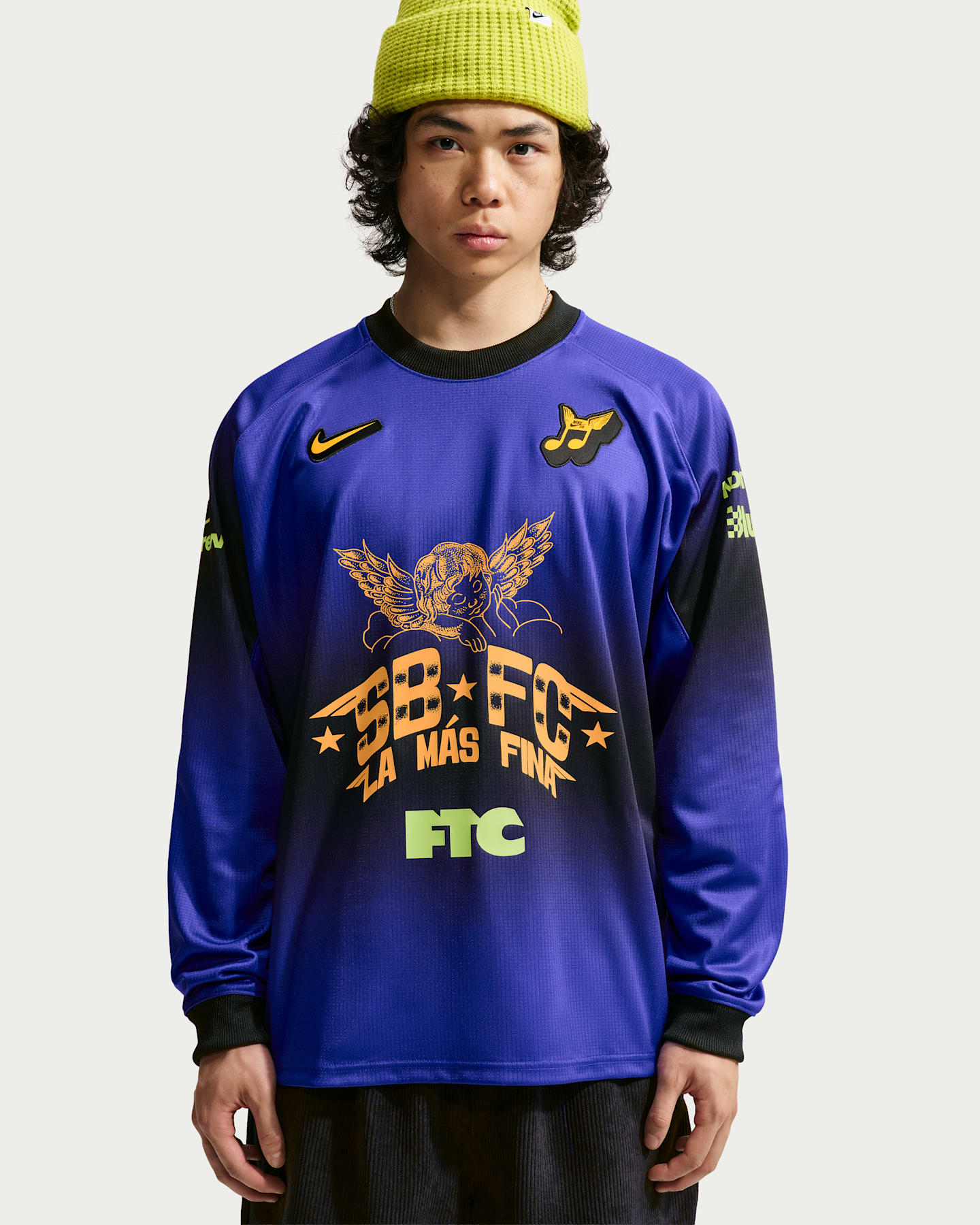 Топ для скейтбординга Nike SB с длинным рукавом, цвет: Dark Concord — фото 13