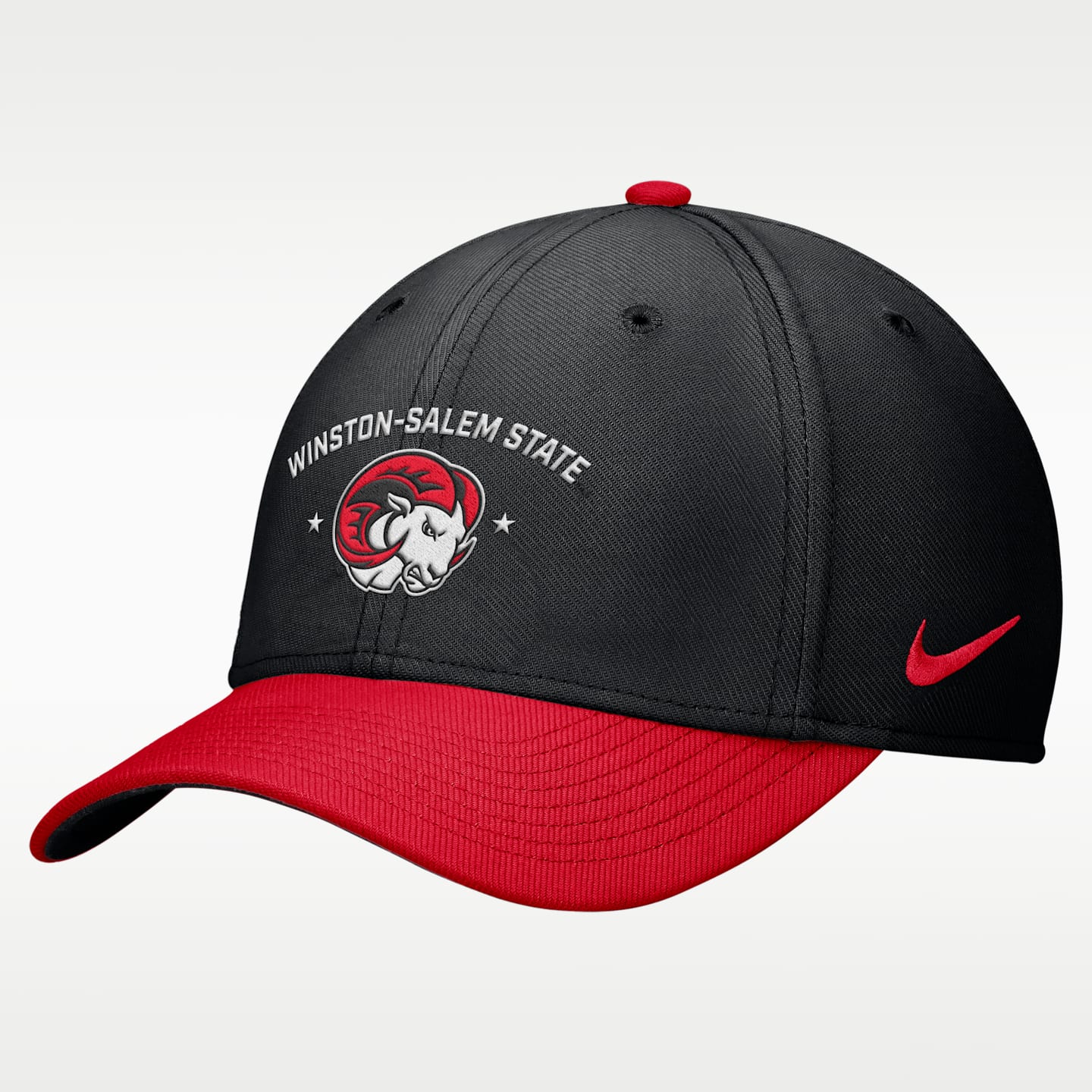 Кепка Nike Rise College Winston-Salem State University Dri-FIT SwooshFlex, цвет: Чёрный — фото 1