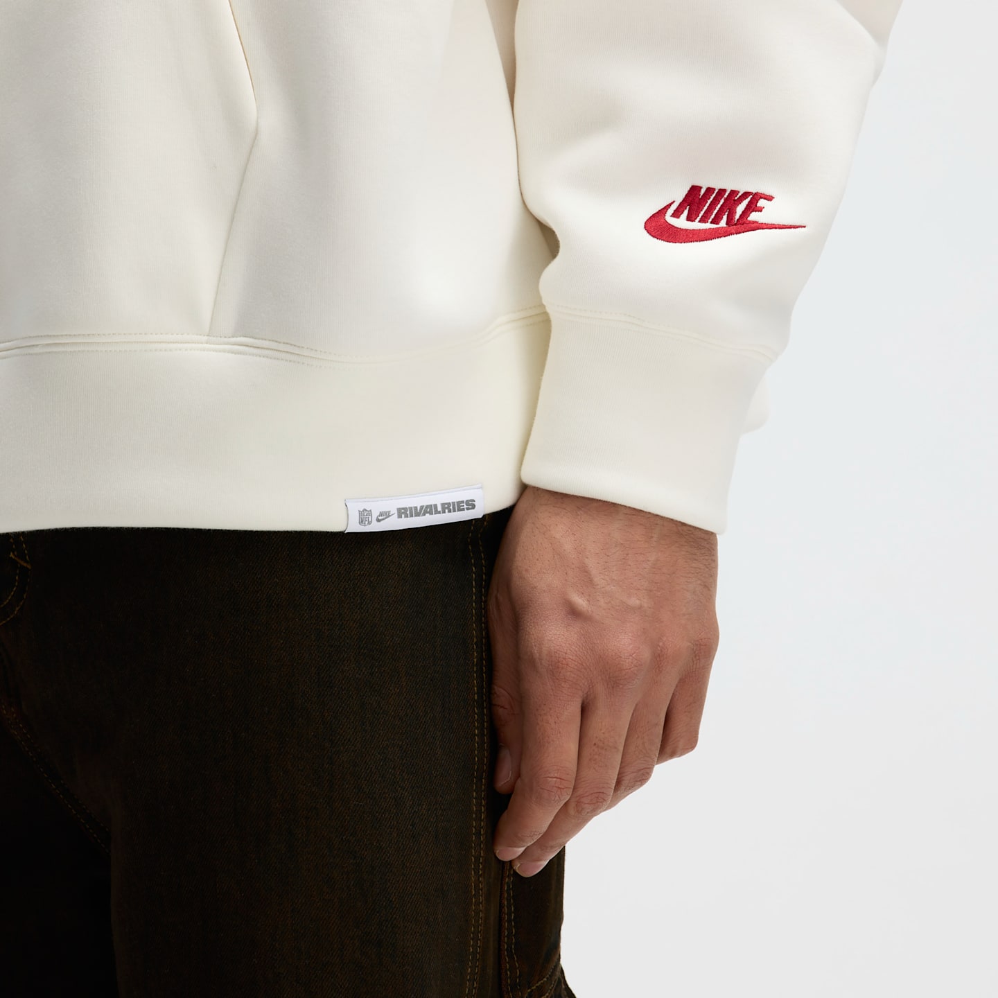 Мужское худи Nike Arizona Cardinals Rivalries Collection Oversized Tech Fleece NFL, цвет: Кремовый — фото 6