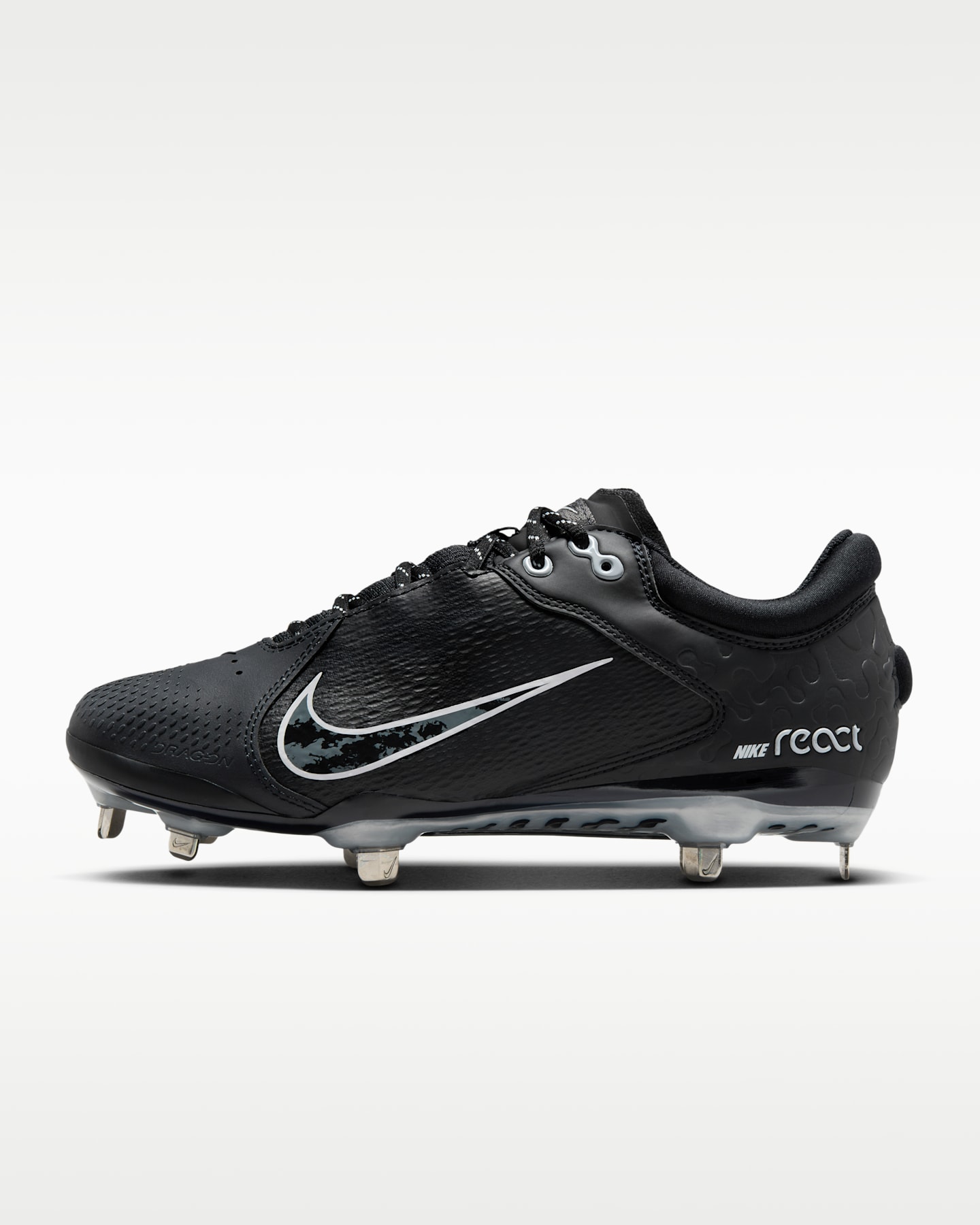 Женские бутсы Nike Hyperdiamond 4 Elite Softball Cleats, цвет: Чёрный / Железный серый — фото 10