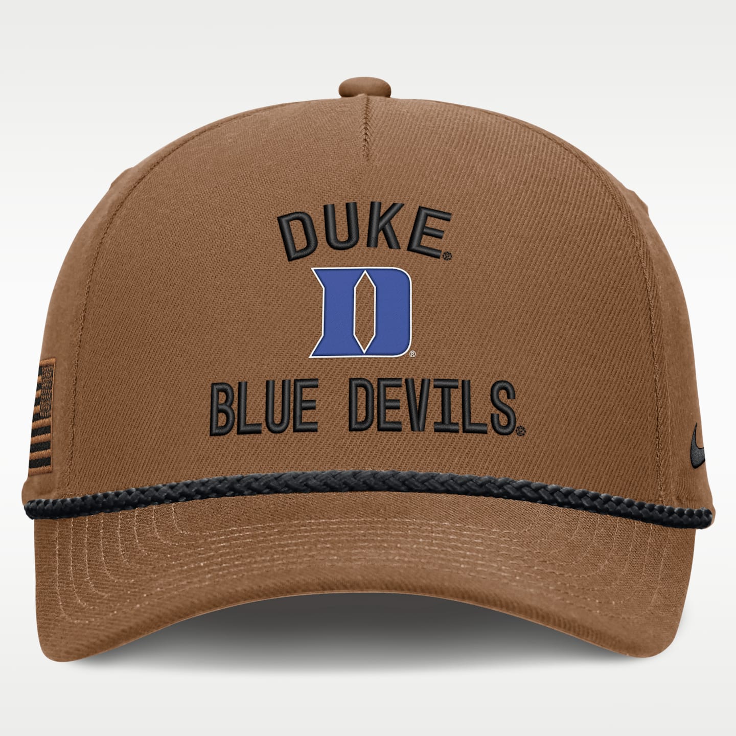 Мужская кепка Nike Duke 2026 Military Appreciation Rope Rise College Adjustable Hat, цвет: Коричневый — фото 2