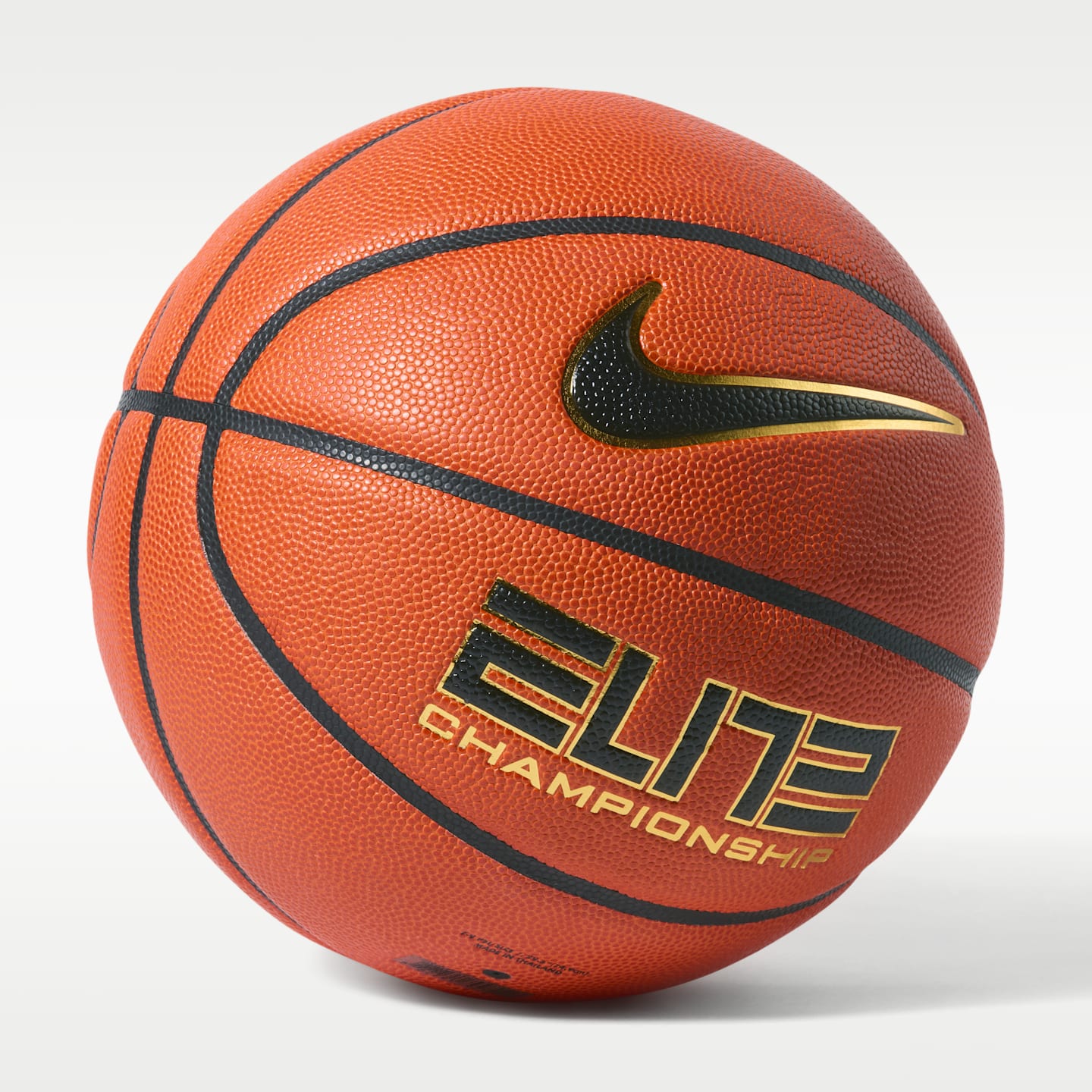 Мяч Nike Elite Championship 8P Basketball, цвет: Янтарный / Чёрный — фото 2