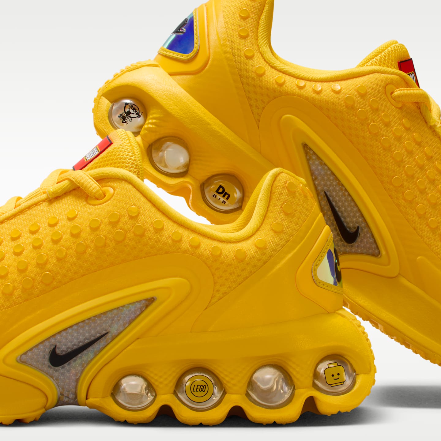 Детские кроссовки Nike Air Max Dn x LEGO® Collection, цвет: Жёлтый / Кислотно-жёлтый — фото 10