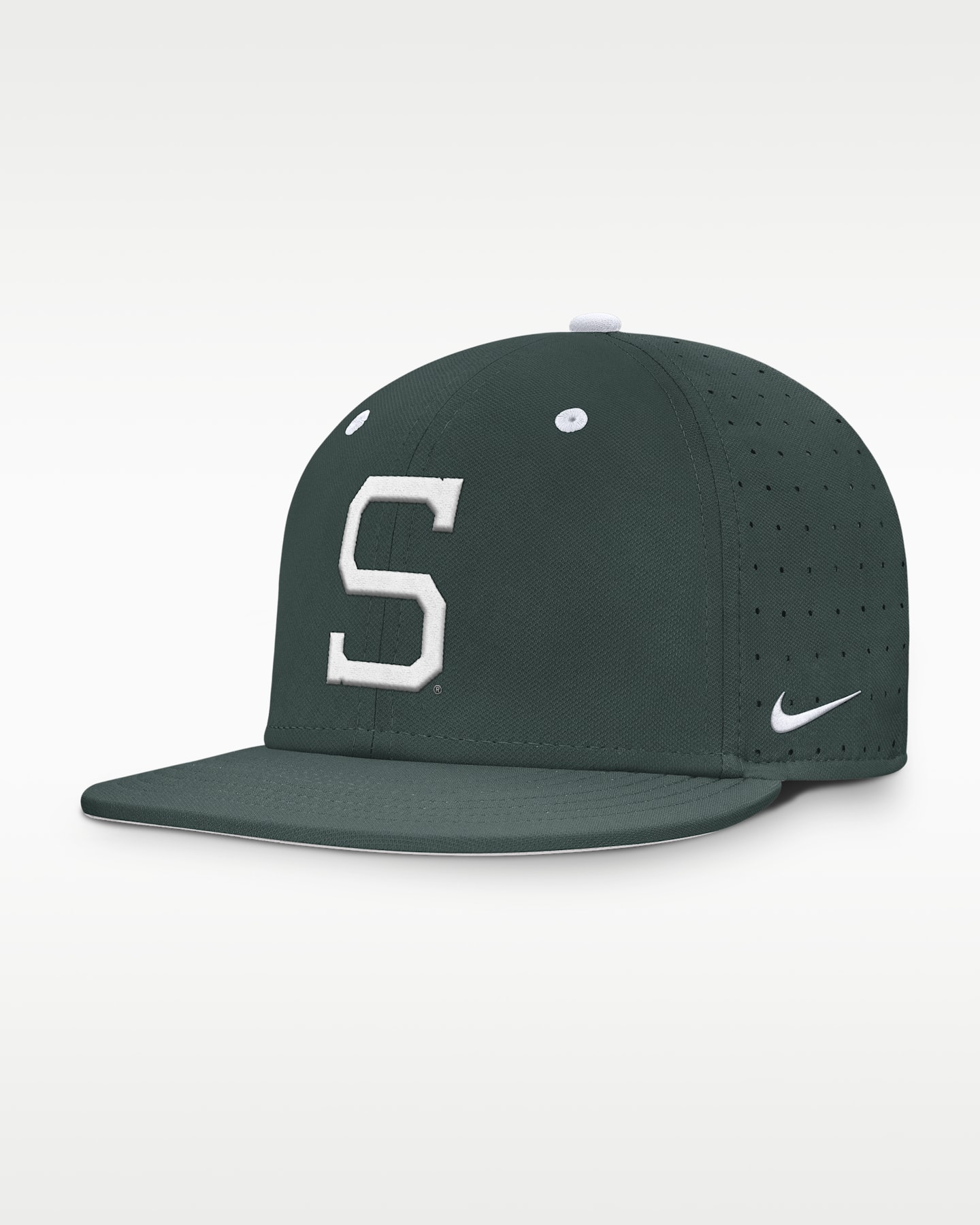Мужская бейсболка Nike Dri-FIT College Michigan State Dugout True, цвет: Тёмно-зелёный — фото 3