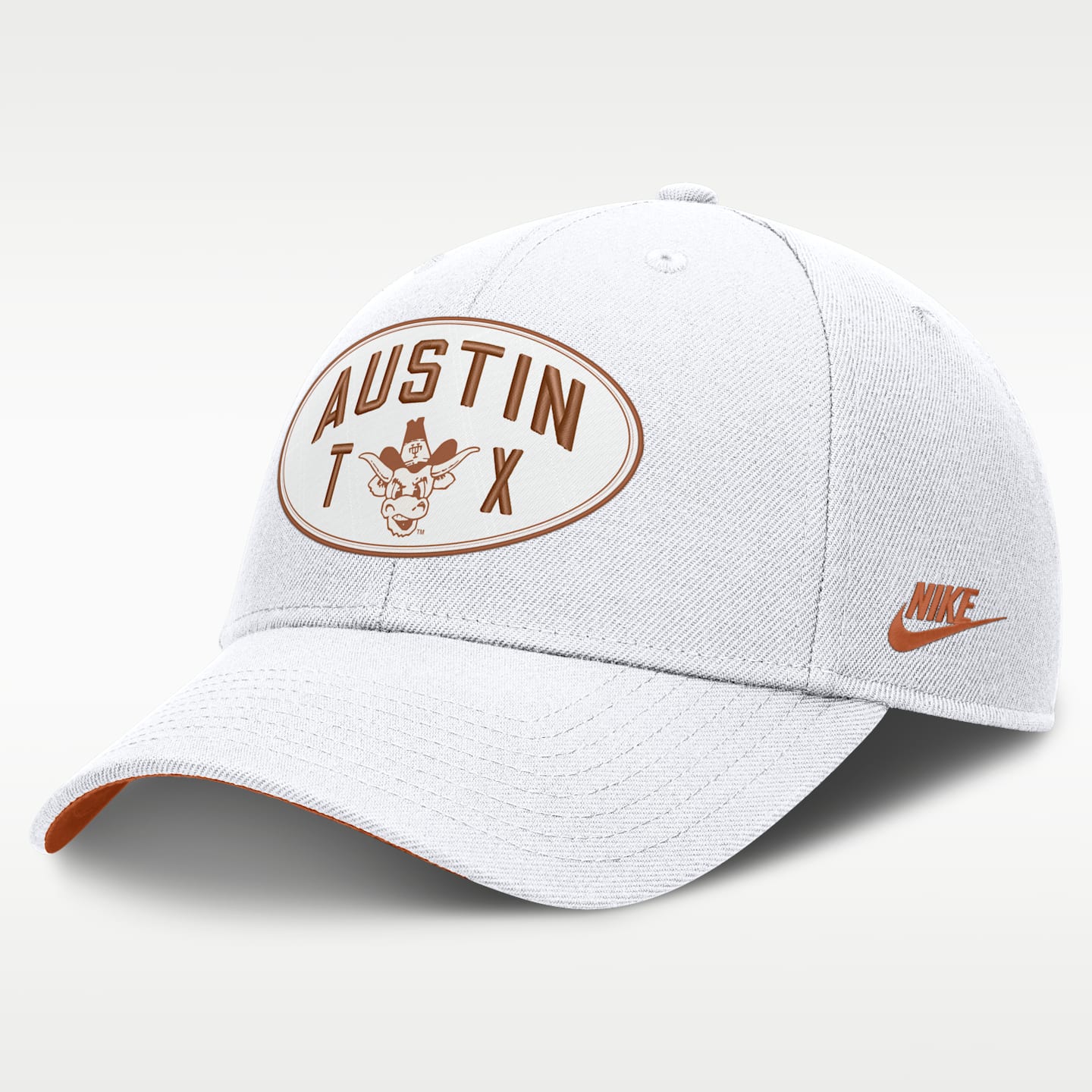 Мужская регулируемая кепка Nike Texas Legacy Letter & Location Rise A-Frame Dri-FIT, цвет: Белый — фото 1