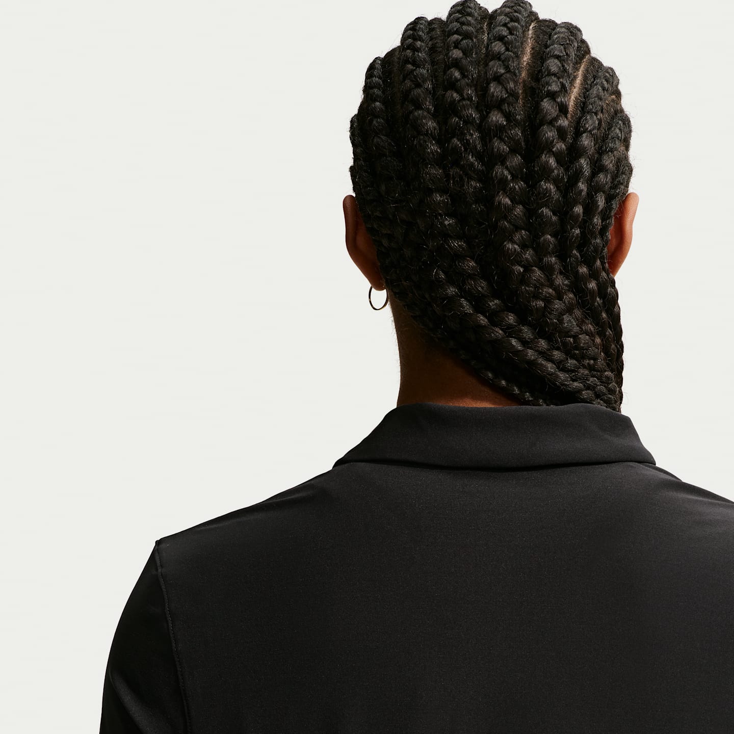 Женское поло Nike Victory Dri-FIT с длинным рукавом, цвет: Чёрный / Белый — фото 2