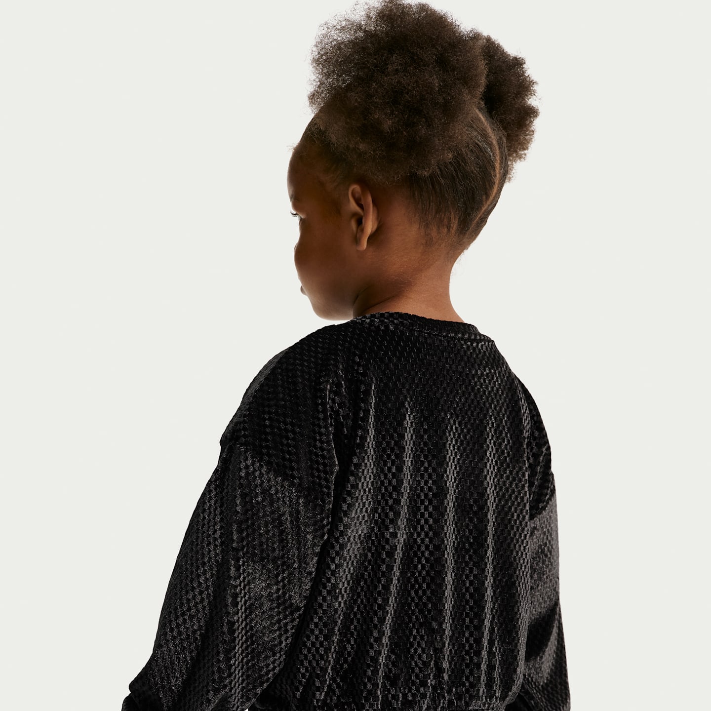 Детский комплект Nike Swoosh Sparkle из двух предметов: бархатные брюки, цвет: Чёрный — фото 3