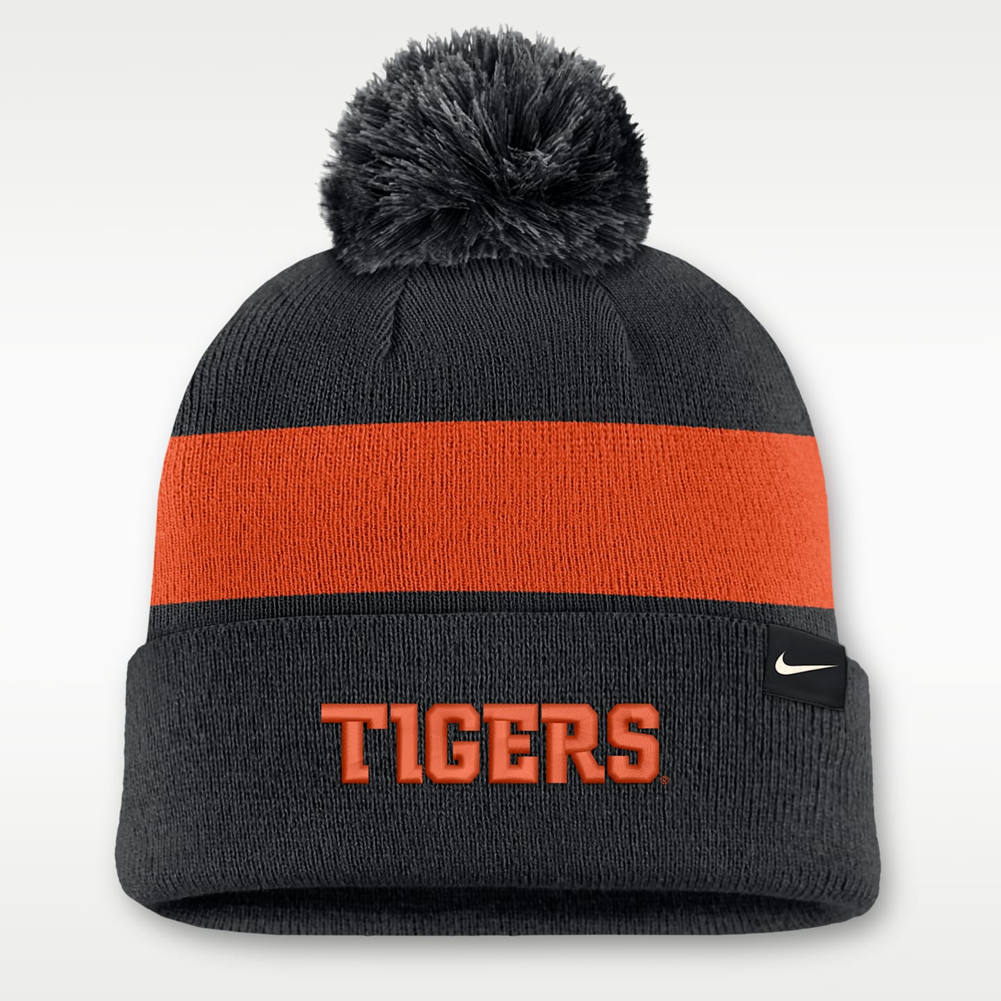 Мужская шапка-бини с отворотом Nike Clemson Peak College, цвет: Чёрный — фото 2