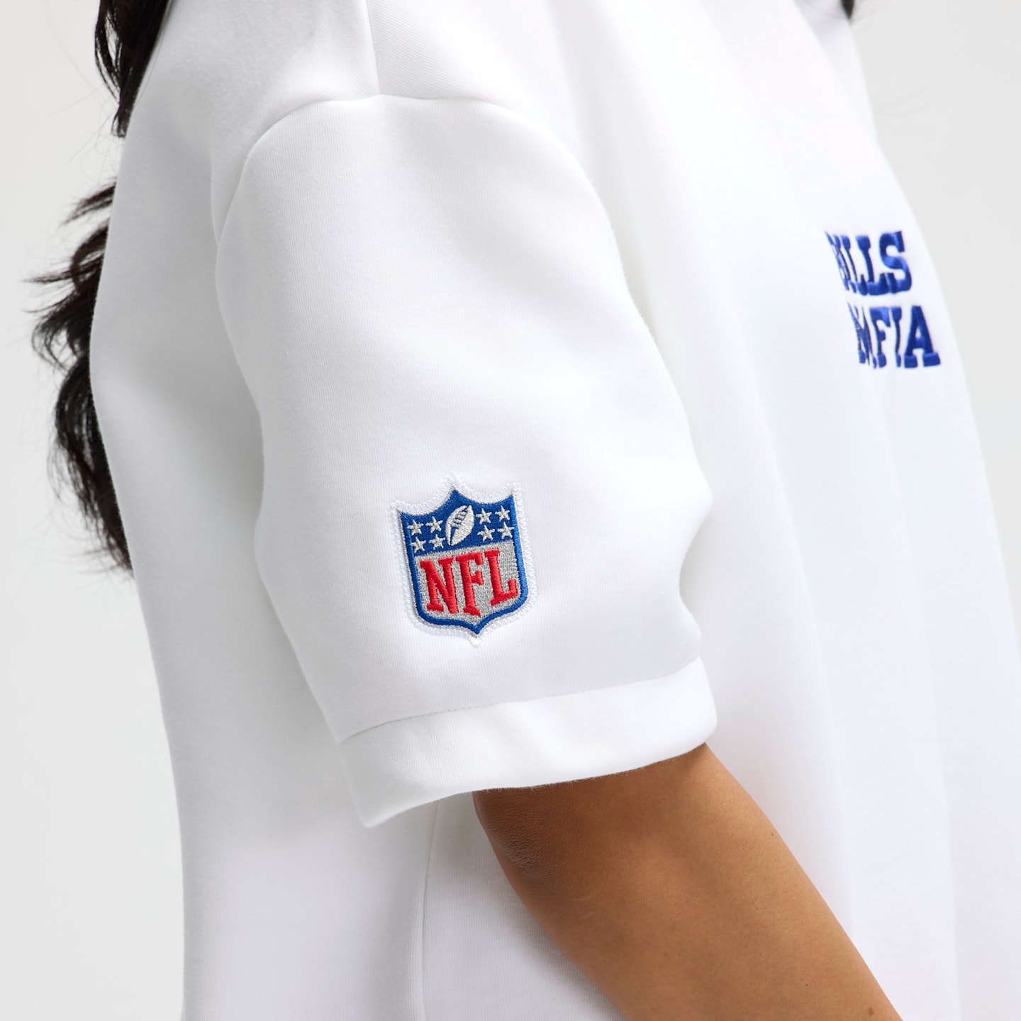 Женское платье Nike Buffalo Bills Rivalries Collection Oversized Tech Fleece NFL, цвет: Белый — фото 8