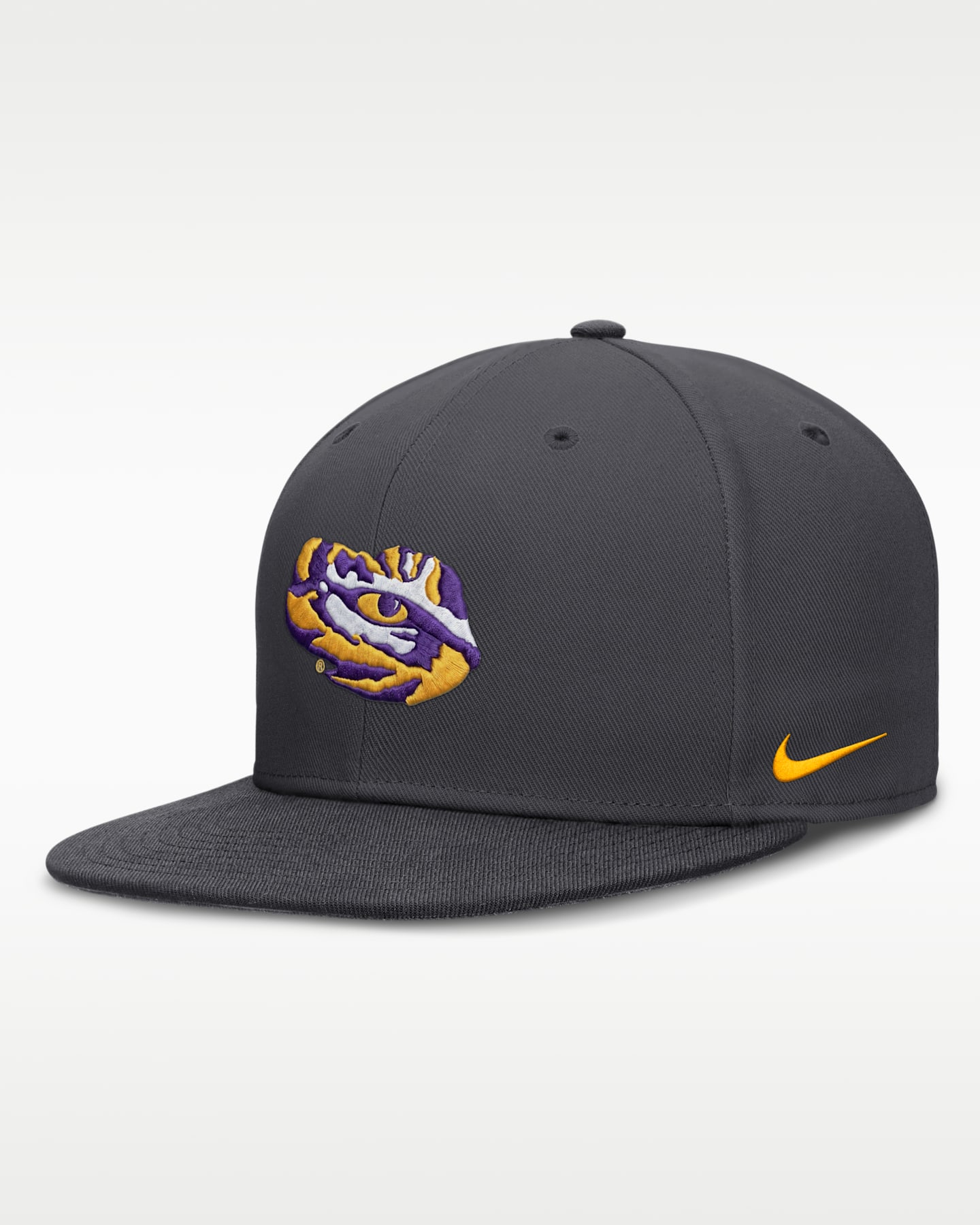 Мужская бейсболка Nike Dri-FIT College LSU Pro, цвет: Антрацитовый — фото 3