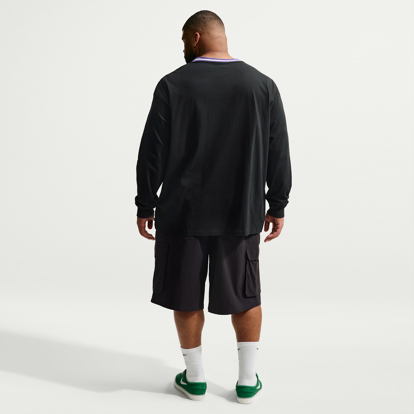 Футболка для скейтбординга Nike SB с длинным рукавом, цвет: Чёрный — фото 10