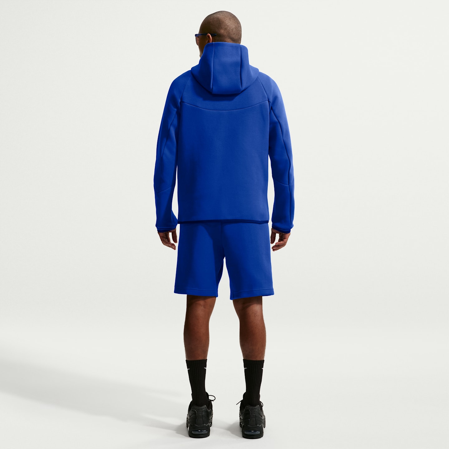 Мужская футбольная худи на молнии Nike Paris Saint-Germain Tech Fleece Windrunner, цвет: Королевский синий / Белый — фото 5