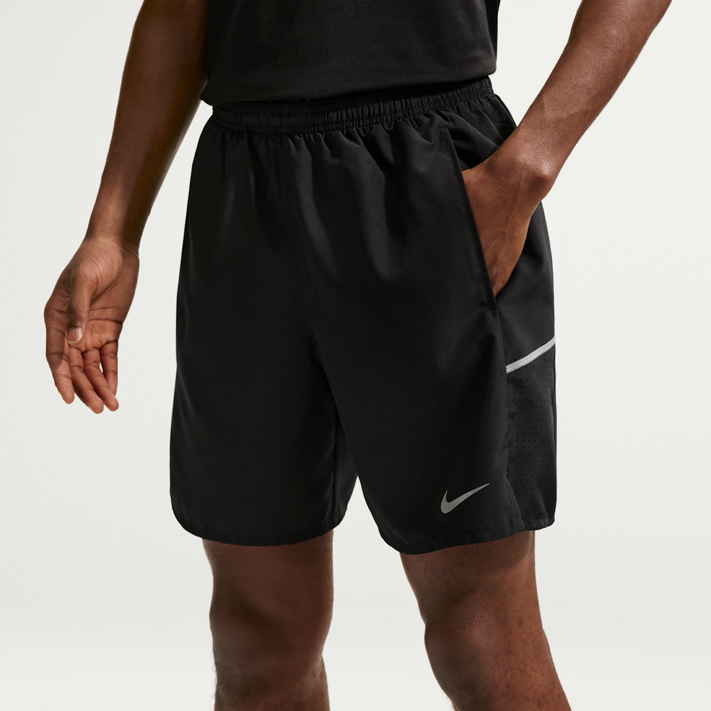 Мужские беговые шорты Nike Miler Dri-FIT 2-в-1 7, цвет: Чёрный — фото 2