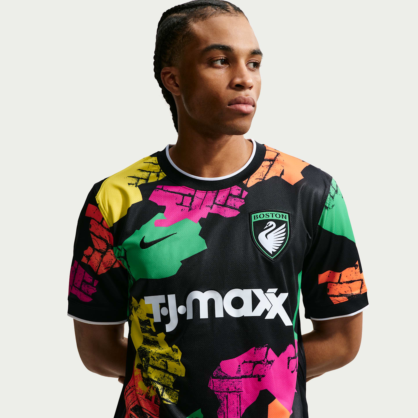 Мужской топ Nike Boston Legacy Stadium Edition Dri-FIT Replica Jersey, цвет: Чёрный — фото 1